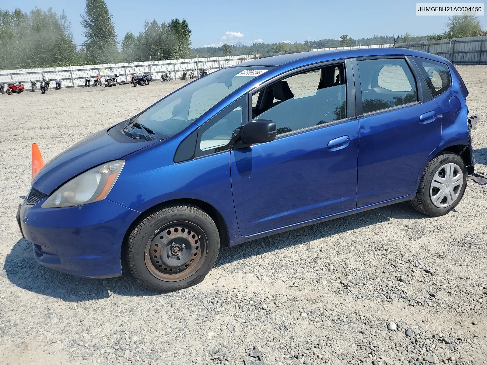 2010 Honda Fit VIN: JHMGE8H21AC004450 Lot: 63706094