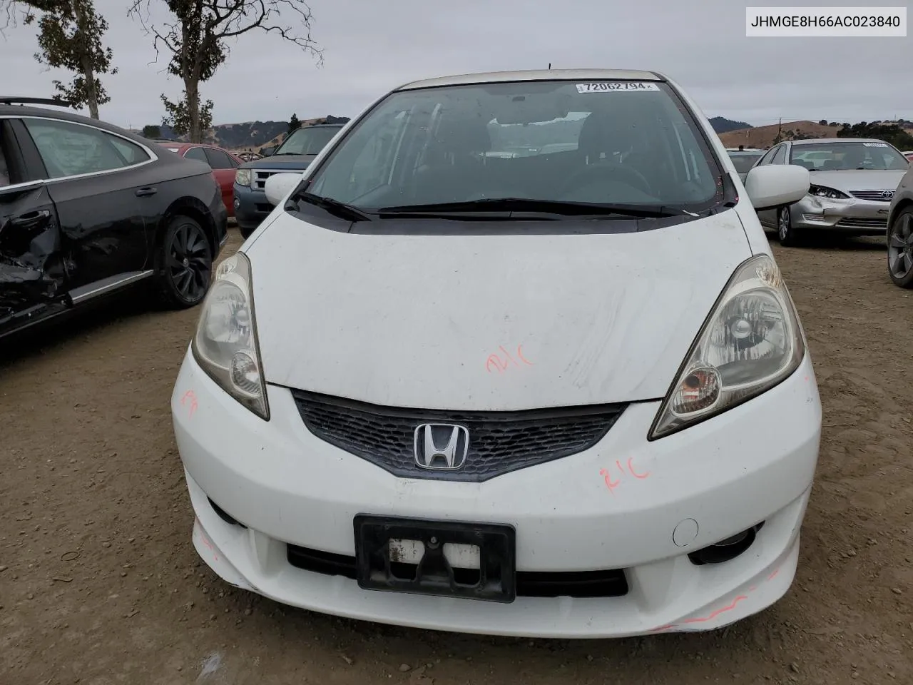 2010 Honda Fit Sport VIN: JHMGE8H66AC023840 Lot: 72062794