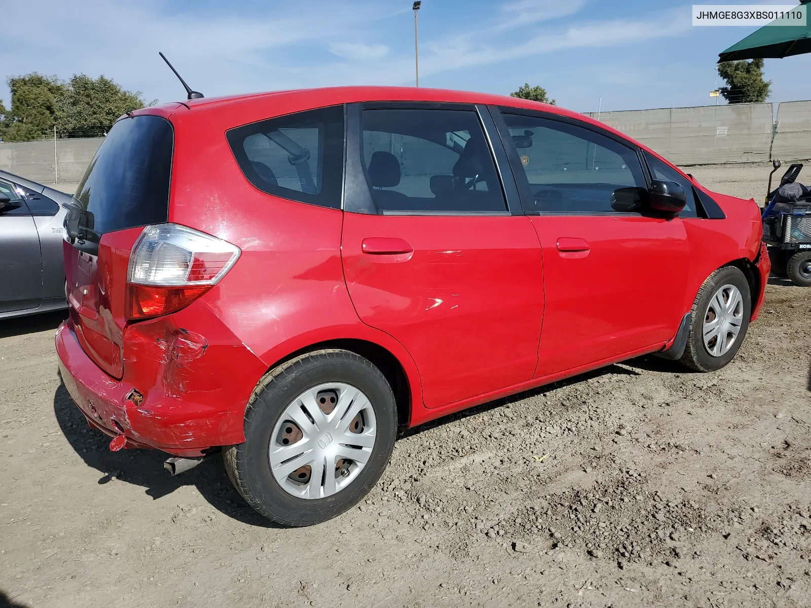 2011 Honda Fit VIN: JHMGE8G3XBS011110 Lot: 43478704