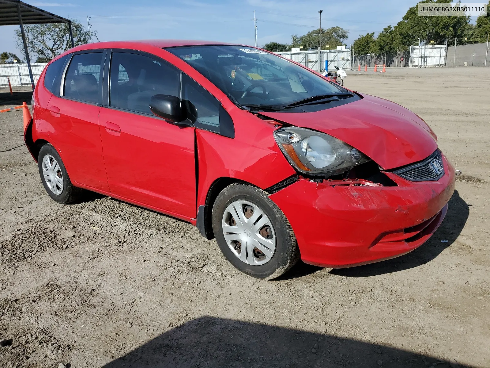 2011 Honda Fit VIN: JHMGE8G3XBS011110 Lot: 43478704