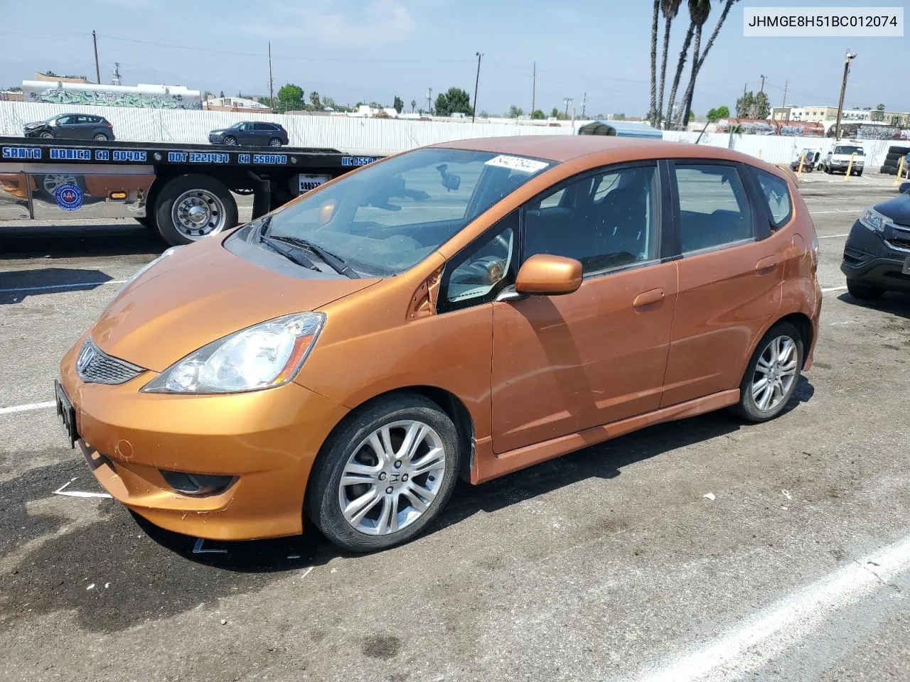 2011 Honda Fit Sport VIN: JHMGE8H51BC012074 Lot: 54427644