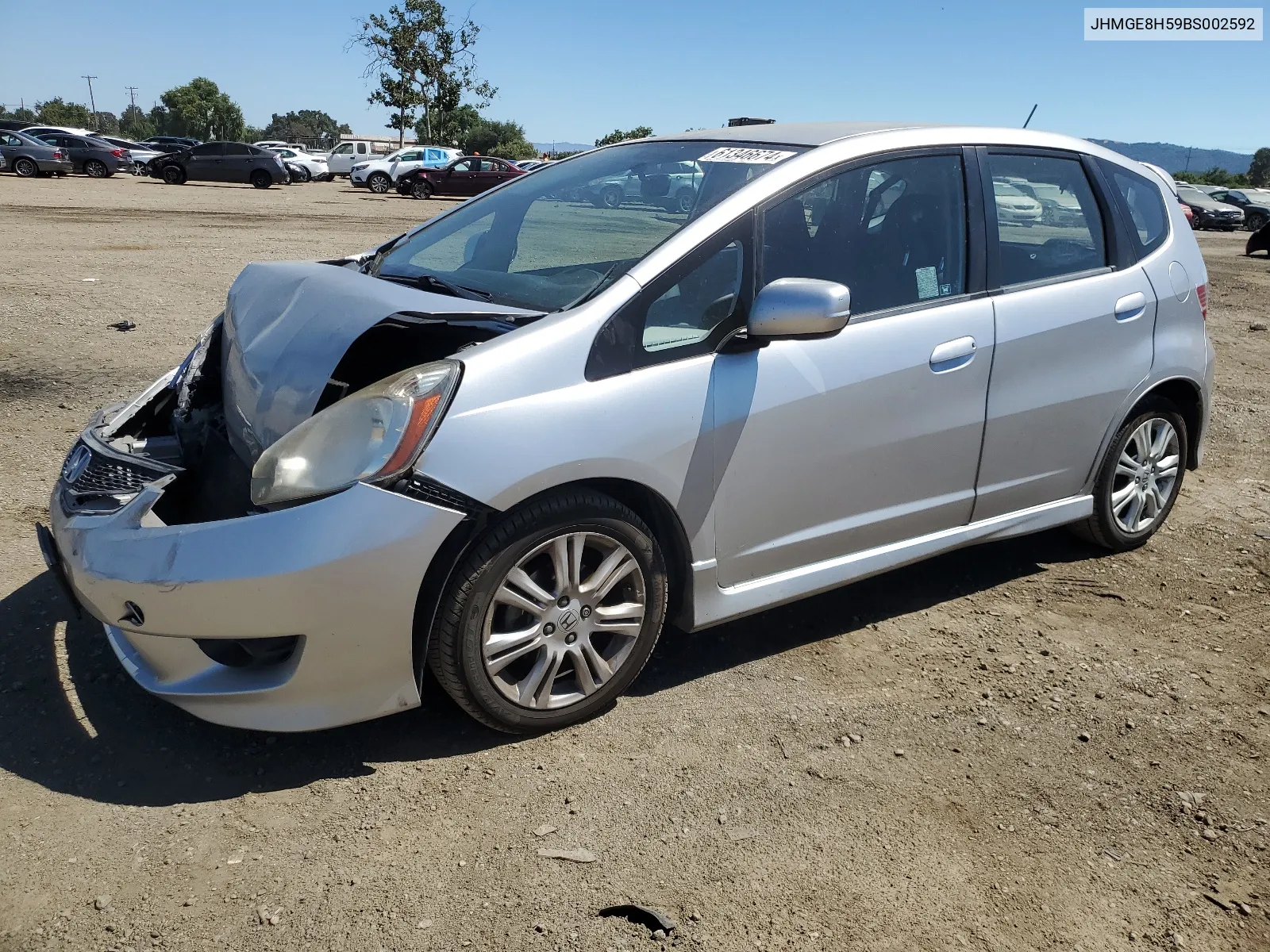 2011 Honda Fit Sport VIN: JHMGE8H59BS002592 Lot: 61346674