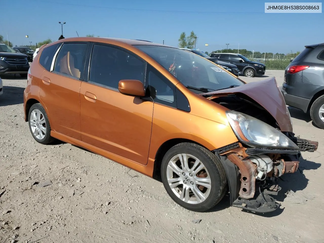 JHMGE8H53BS008663 2011 Honda Fit Sport