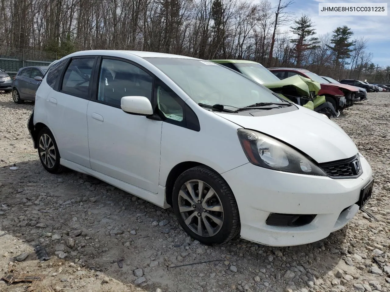 2012 Honda Fit Sport VIN: JHMGE8H51CC031225 Lot: 51031394