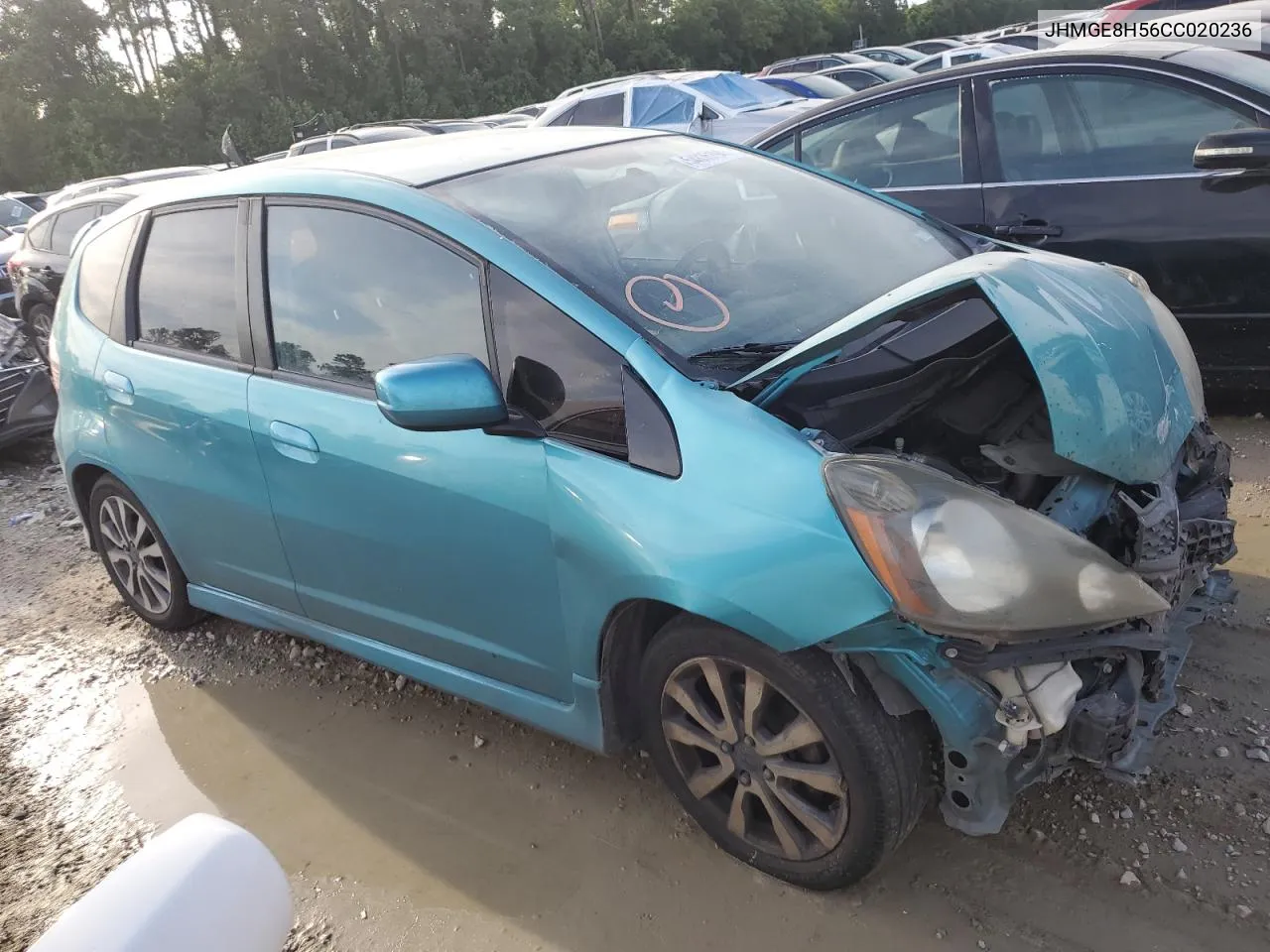 JHMGE8H56CC020236 2012 Honda Fit Sport