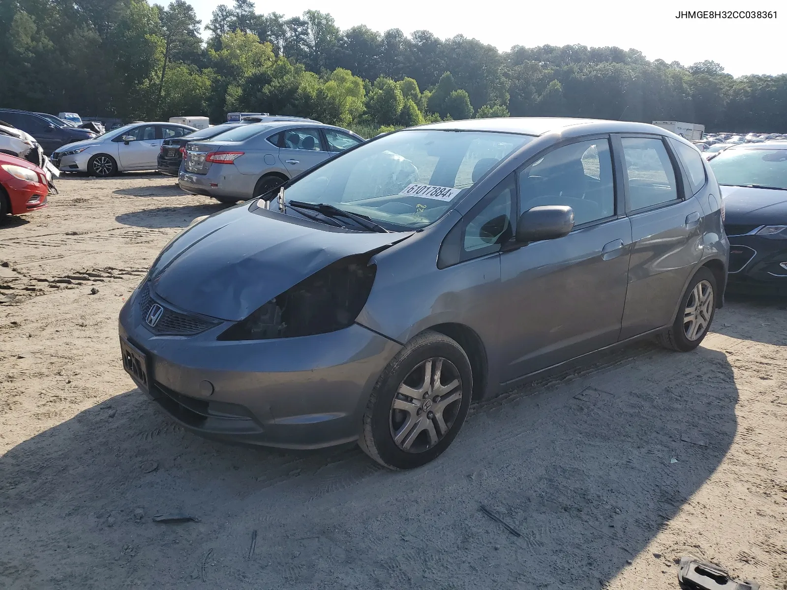 2012 Honda Fit VIN: JHMGE8H32CC038361 Lot: 61017884