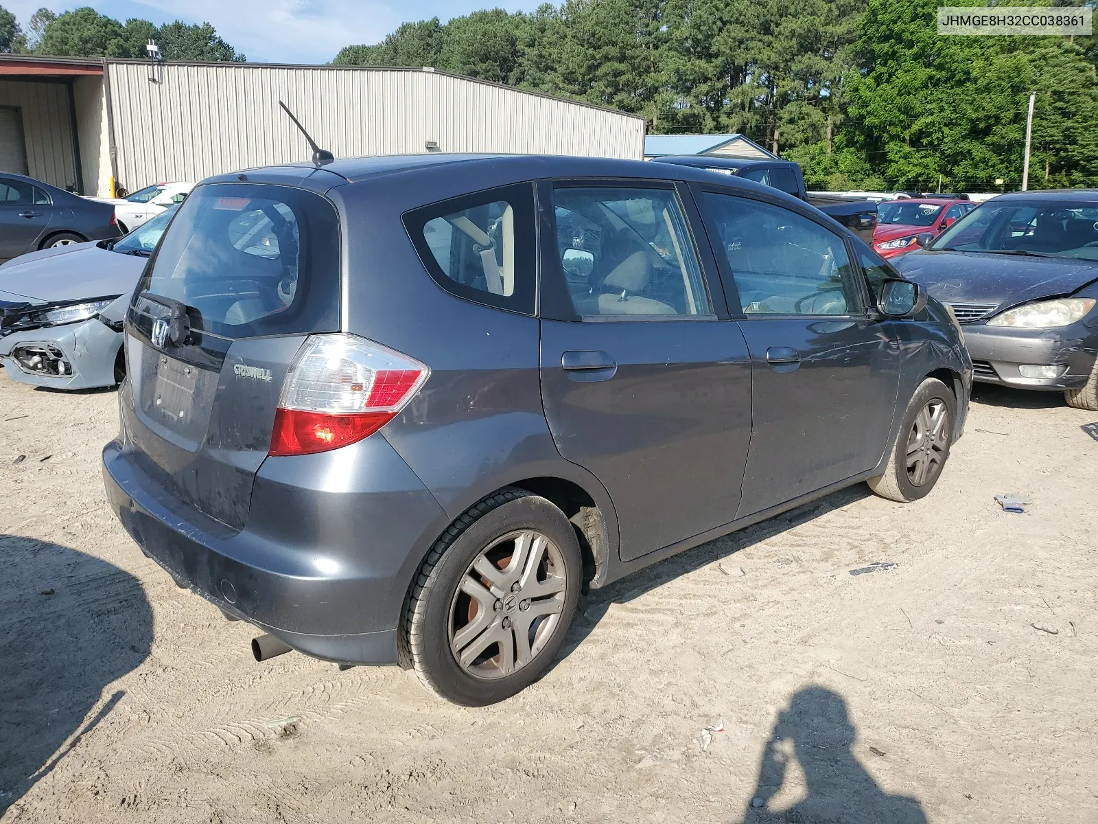 2012 Honda Fit VIN: JHMGE8H32CC038361 Lot: 61017884