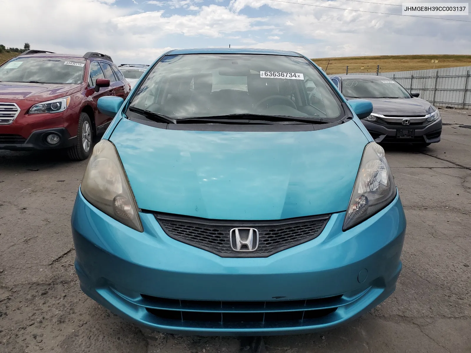 2012 Honda Fit VIN: JHMGE8H39CC003137 Lot: 63636734