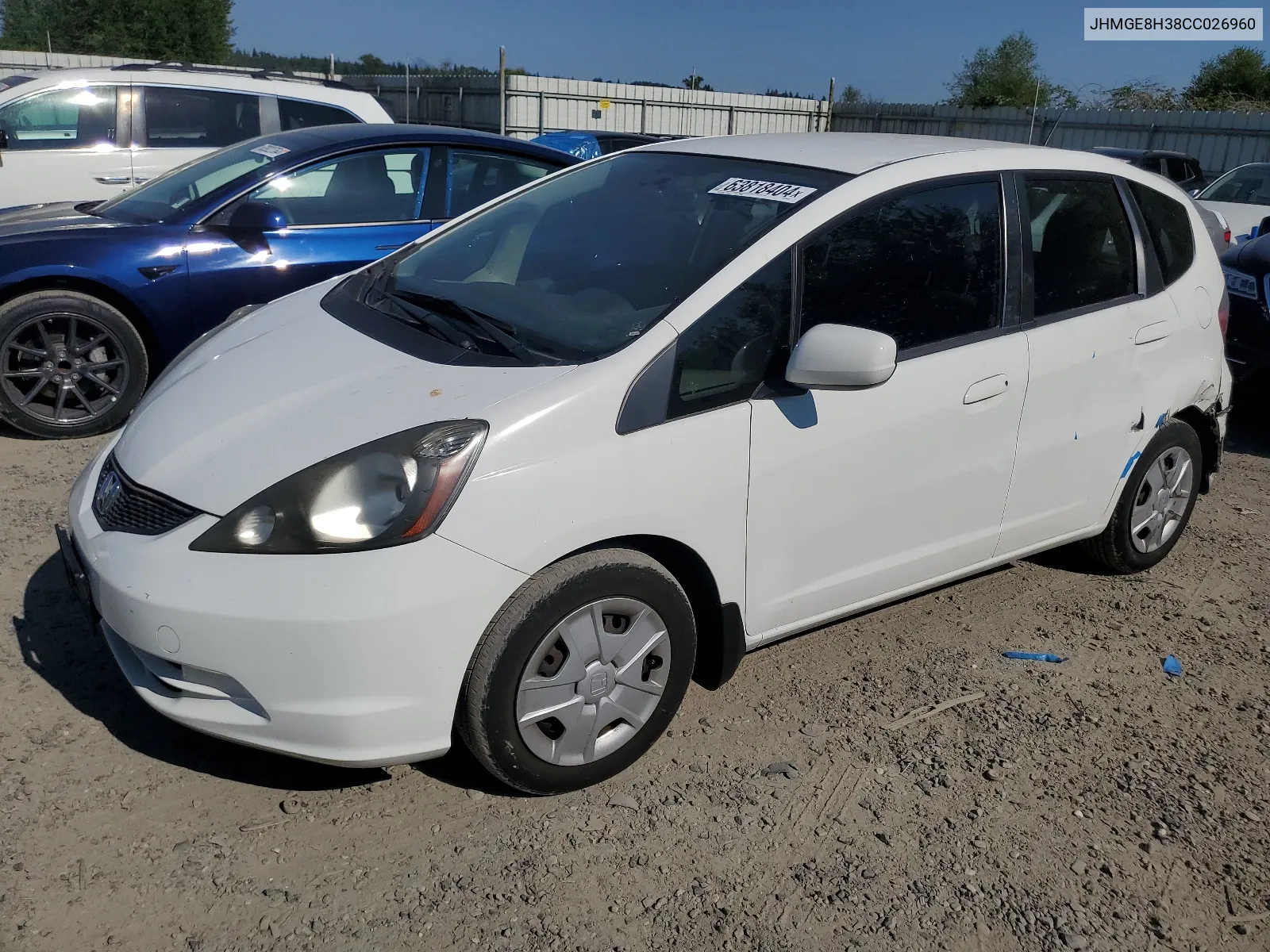 JHMGE8H38CC026960 2012 Honda Fit