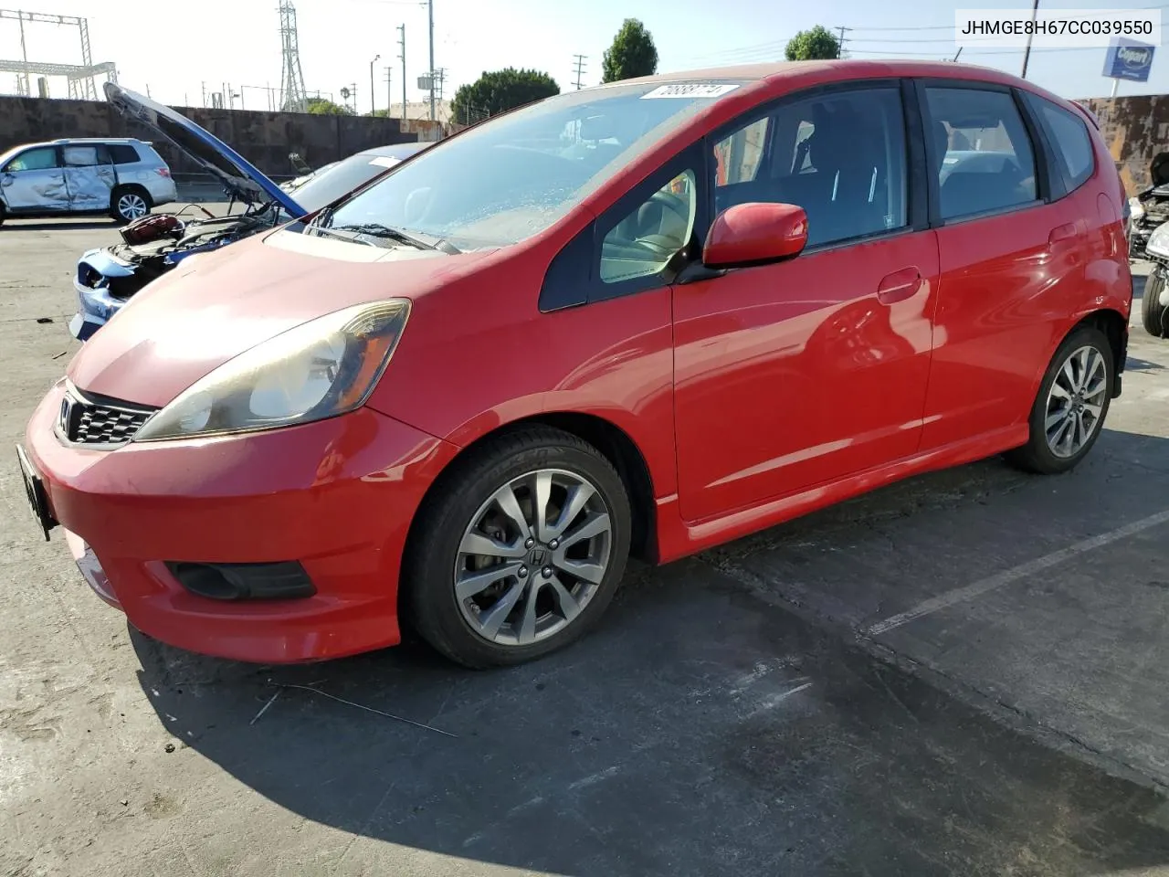 2012 Honda Fit Sport VIN: JHMGE8H67CC039550 Lot: 70888774