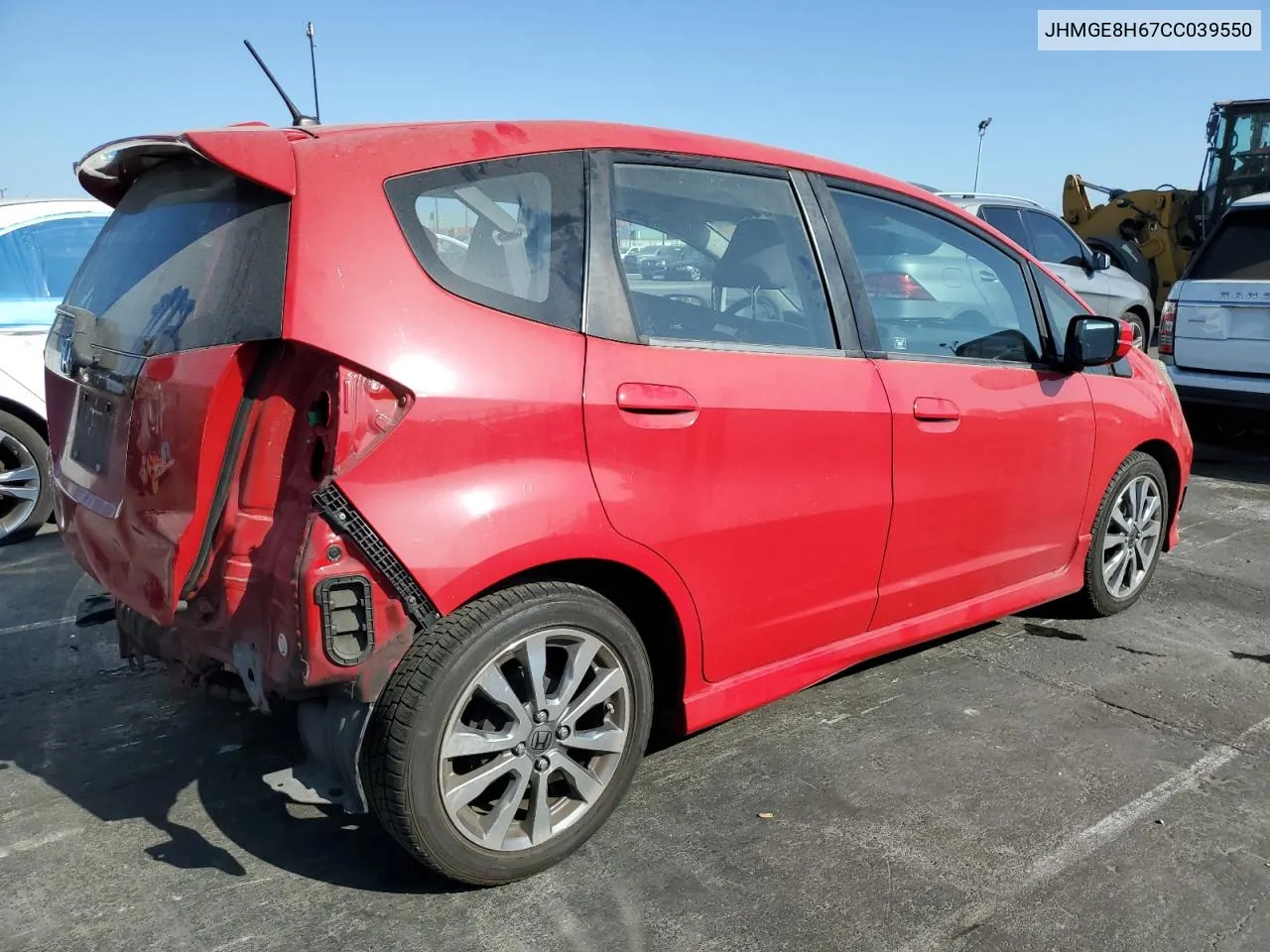 2012 Honda Fit Sport VIN: JHMGE8H67CC039550 Lot: 70888774