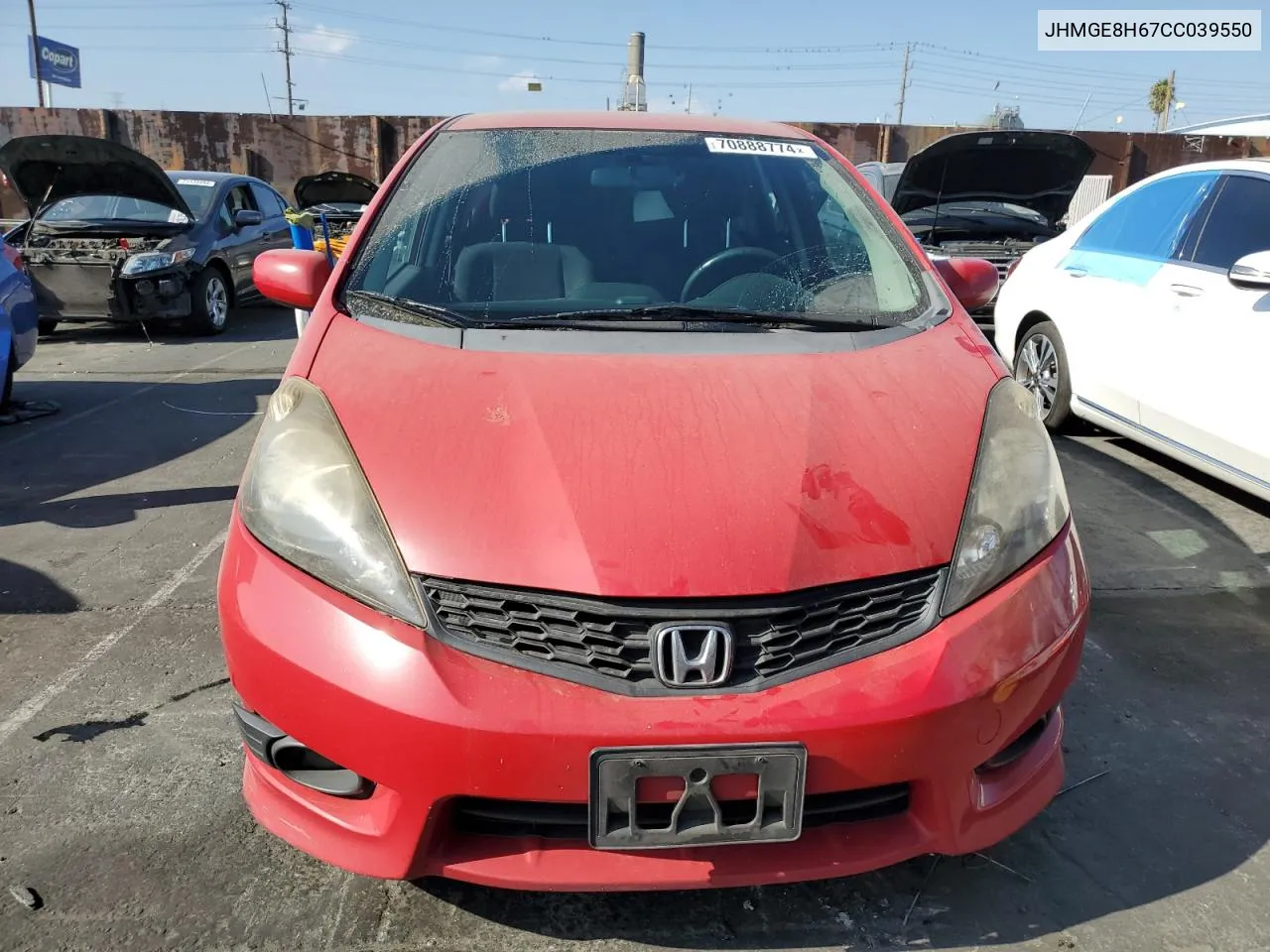 2012 Honda Fit Sport VIN: JHMGE8H67CC039550 Lot: 70888774