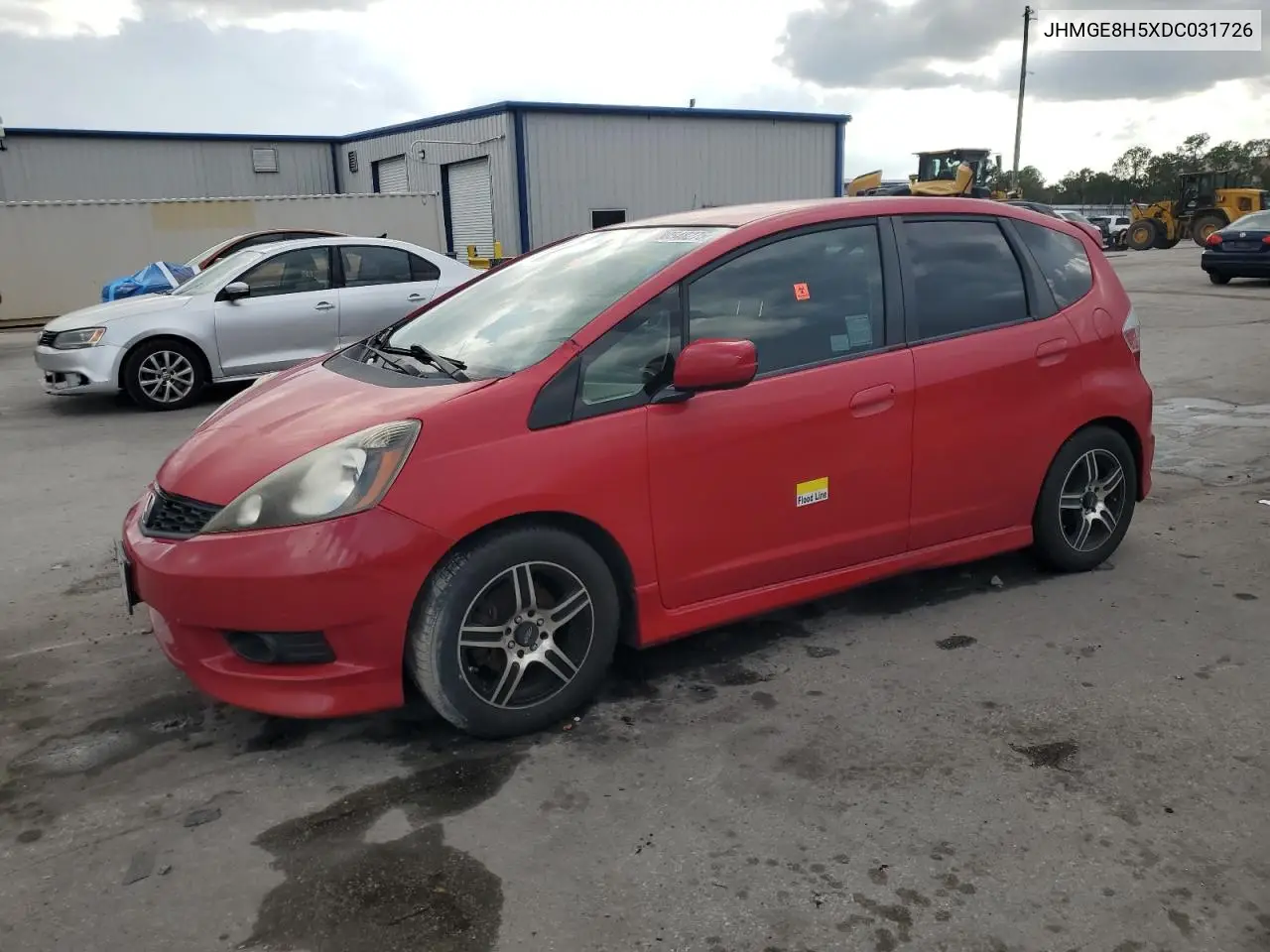 JHMGE8H5XDC031726 2013 Honda Fit Sport