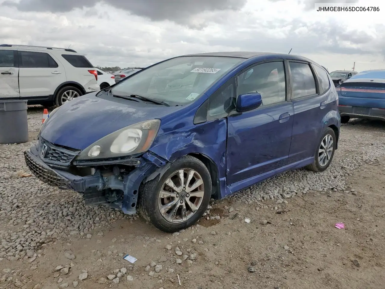 JHMGE8H65DC064786 2013 Honda Fit Sport
