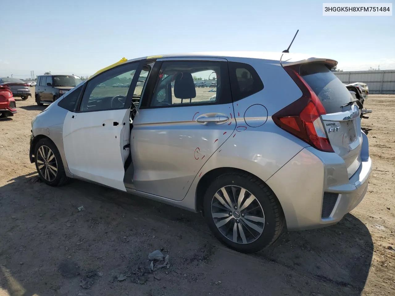 3HGGK5H8XFM751484 2015 Honda Fit Ex