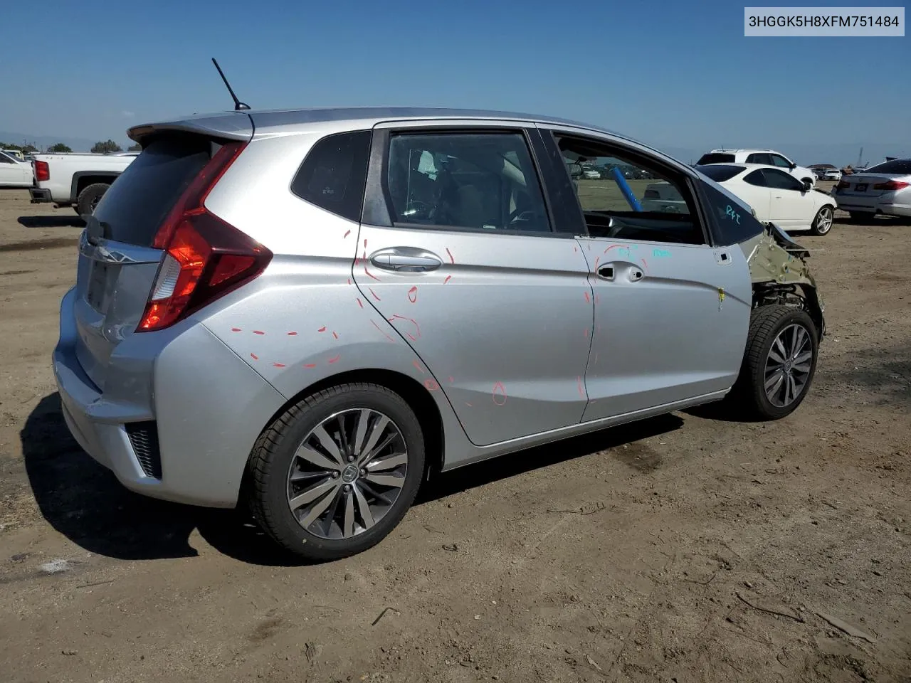 3HGGK5H8XFM751484 2015 Honda Fit Ex