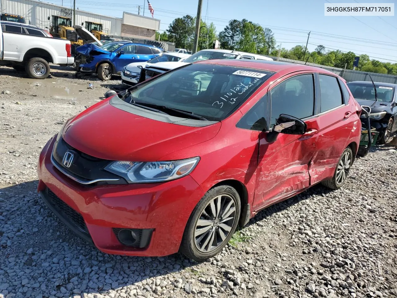 2015 Honda Fit Ex VIN: 3HGGK5H87FM717051 Lot: 52668374