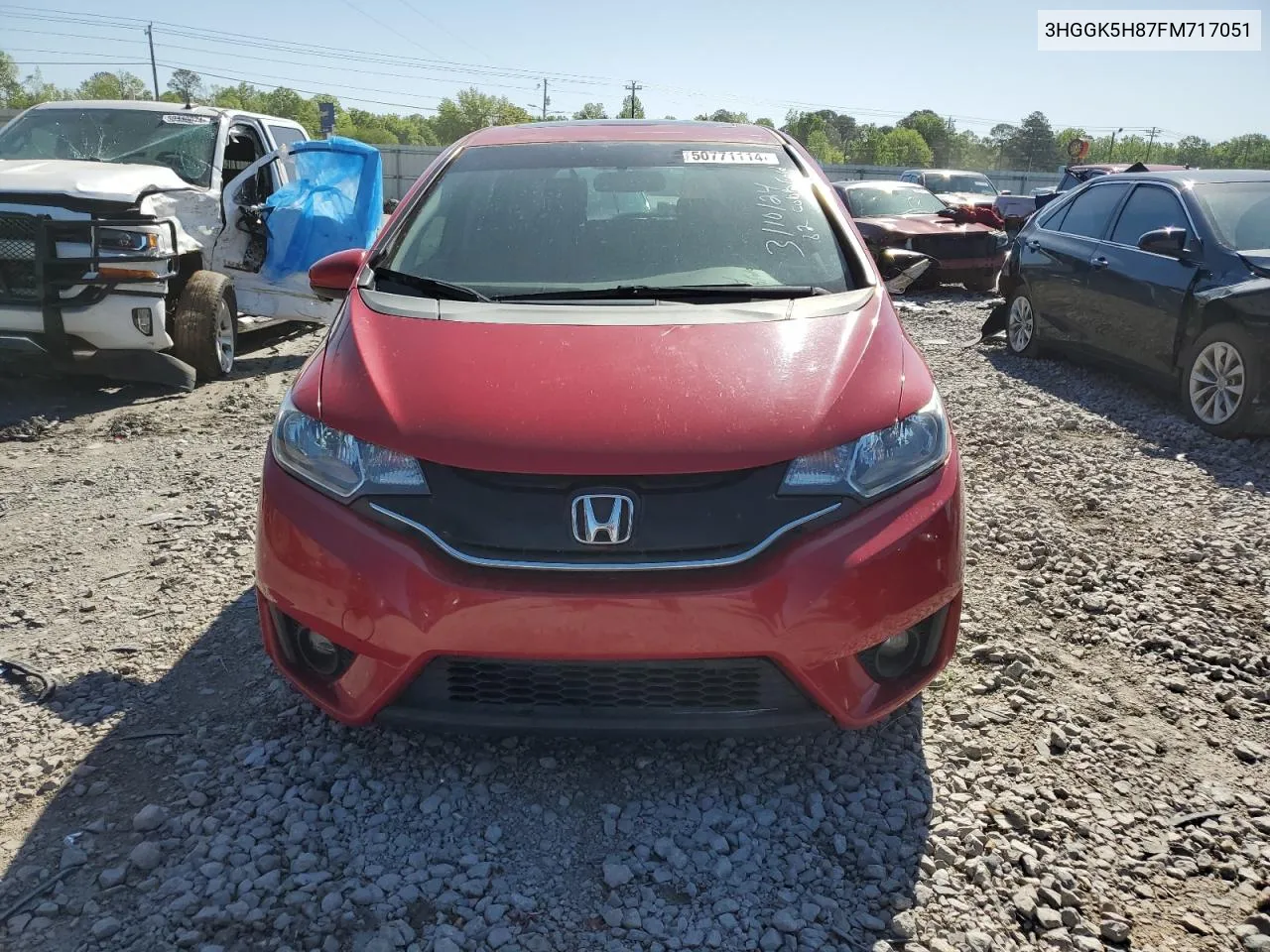 2015 Honda Fit Ex VIN: 3HGGK5H87FM717051 Lot: 52668374