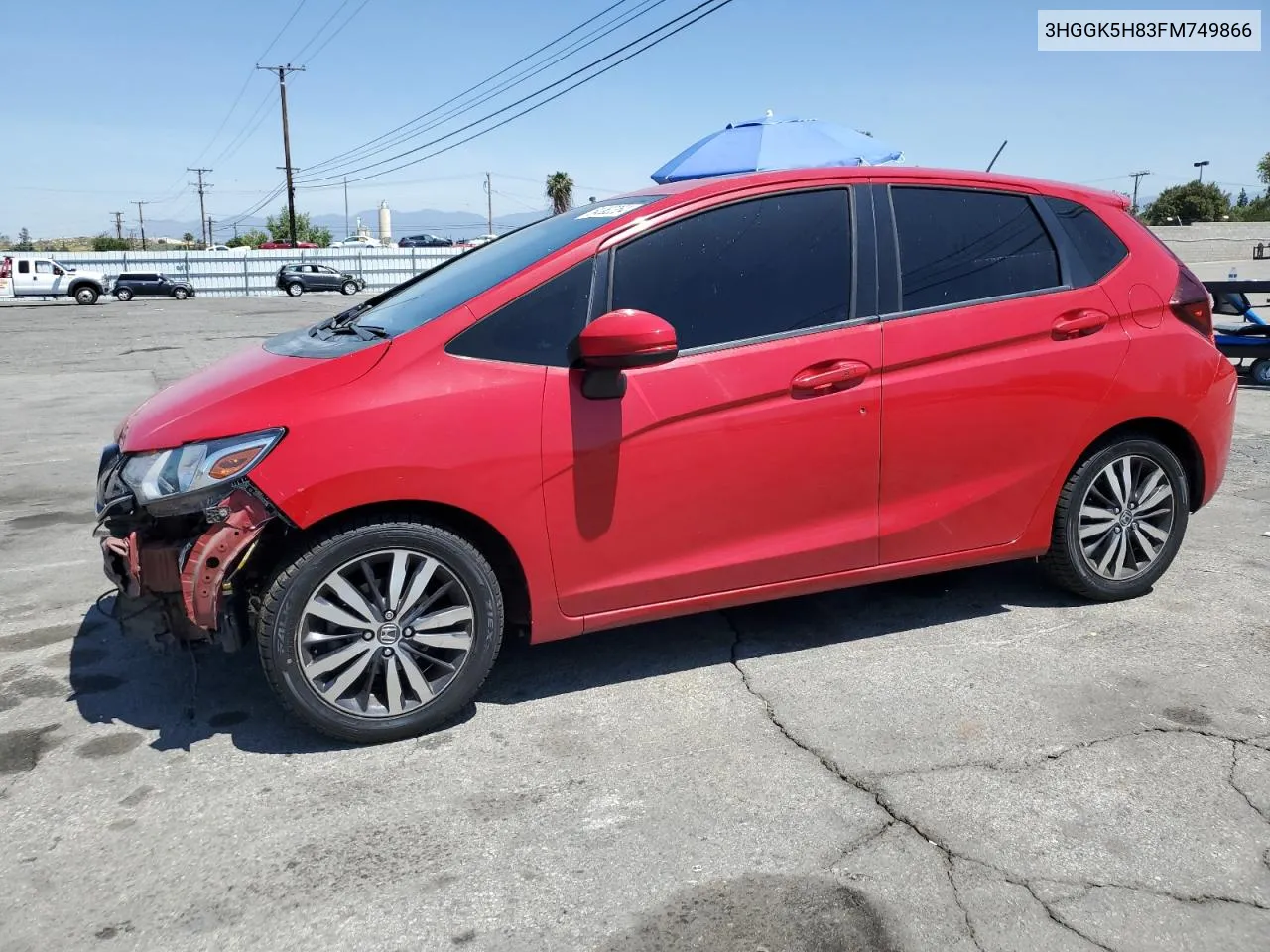 2015 Honda Fit Ex VIN: 3HGGK5H83FM749866 Lot: 54062354