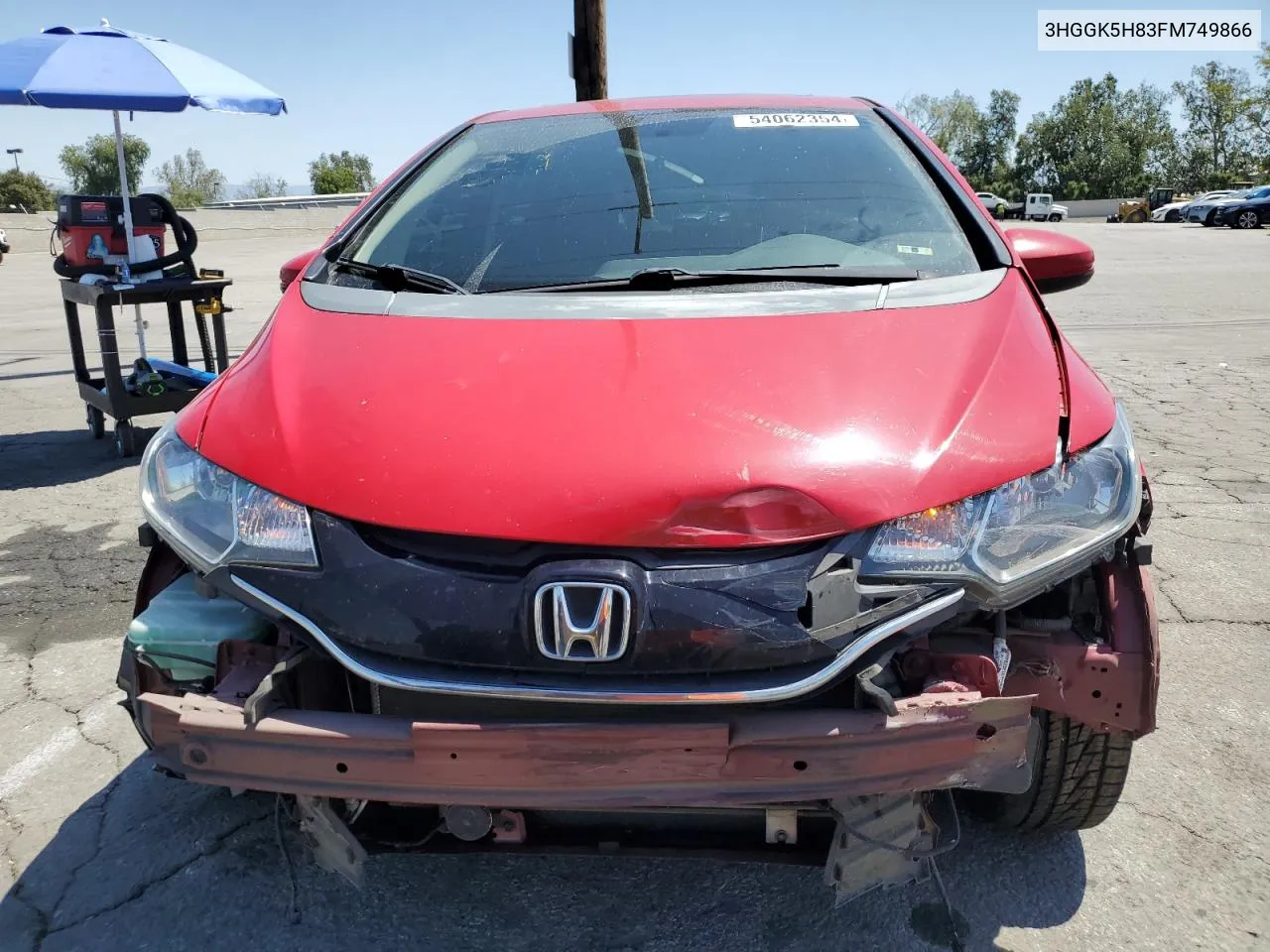 2015 Honda Fit Ex VIN: 3HGGK5H83FM749866 Lot: 54062354