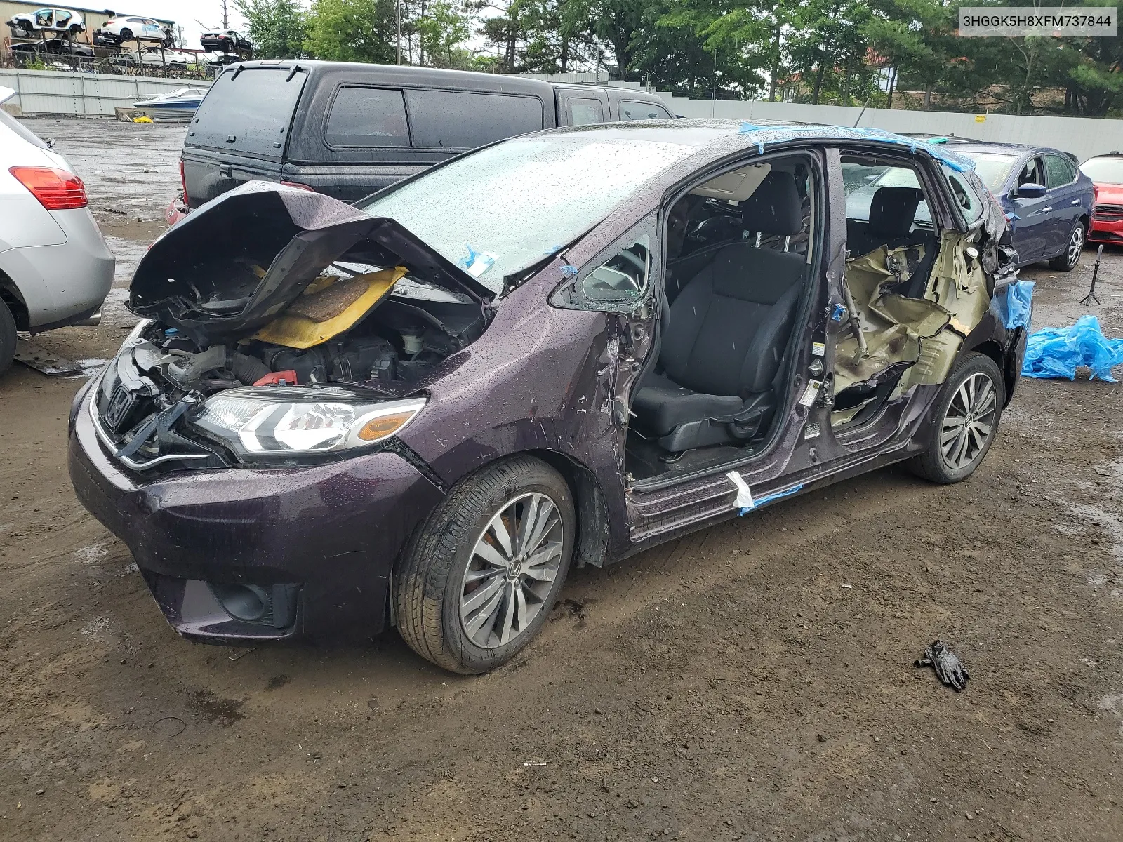 3HGGK5H8XFM737844 2015 Honda Fit Ex