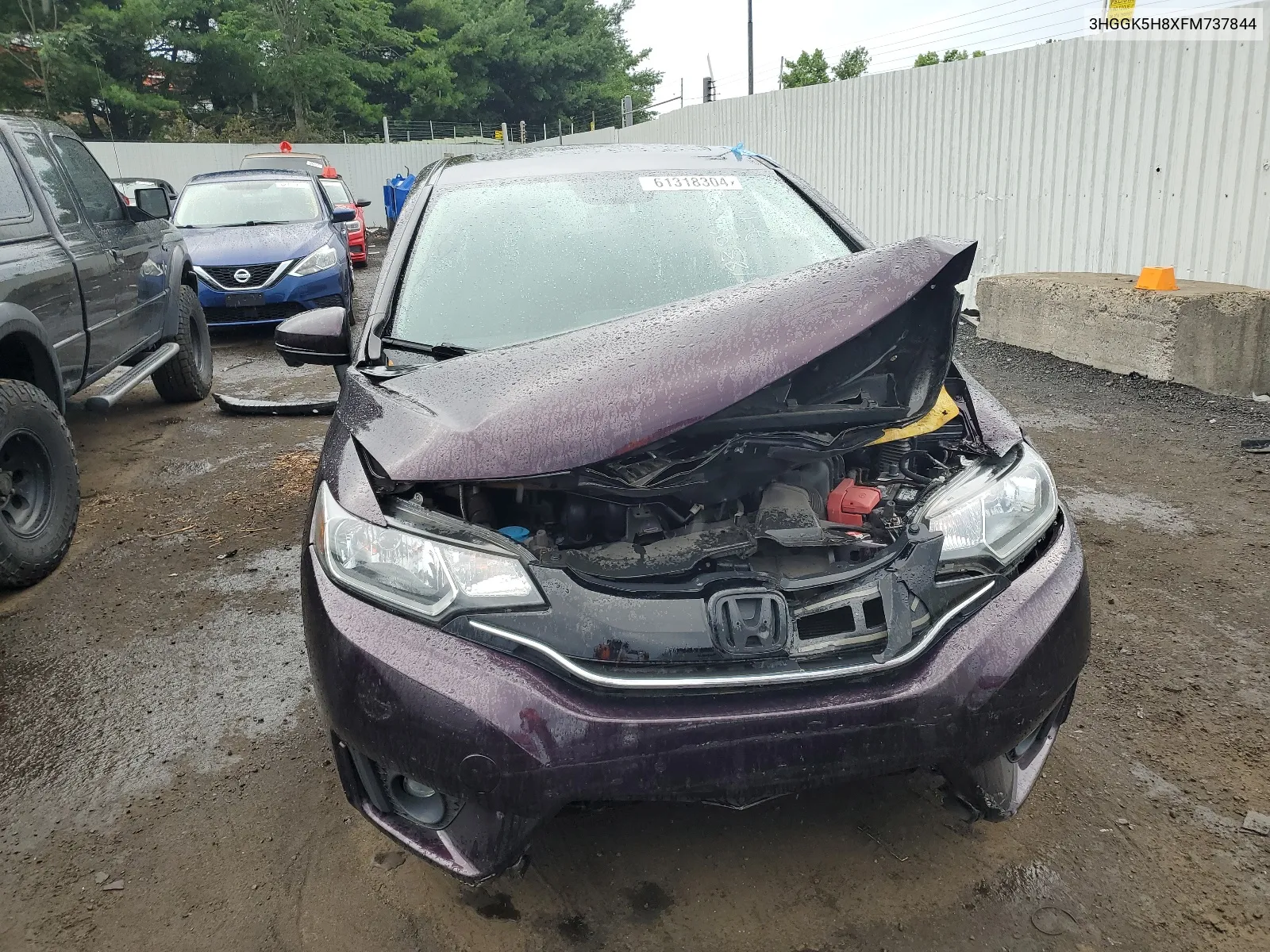 2015 Honda Fit Ex VIN: 3HGGK5H8XFM737844 Lot: 61318304