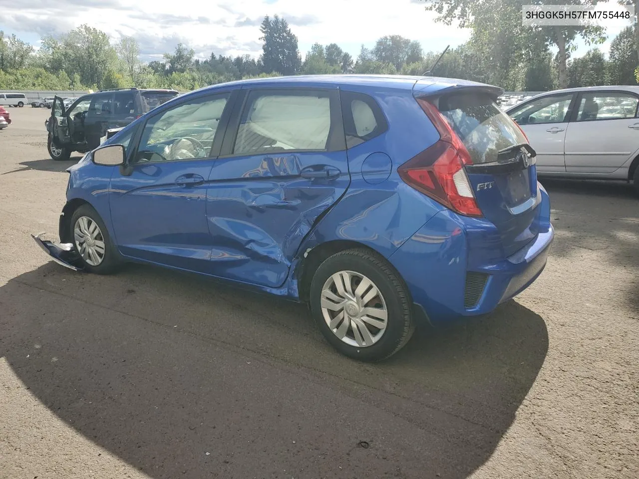 2015 Honda Fit Lx VIN: 3HGGK5H57FM755448 Lot: 61551294