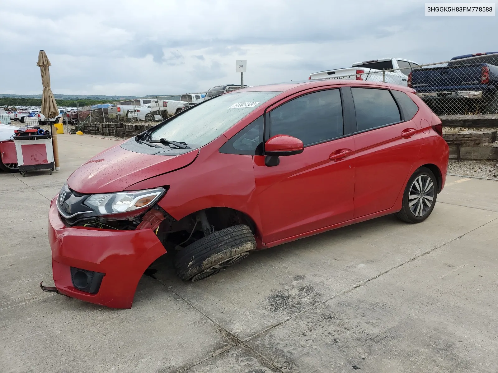 2015 Honda Fit Ex VIN: 3HGGK5H83FM778588 Lot: 64307324