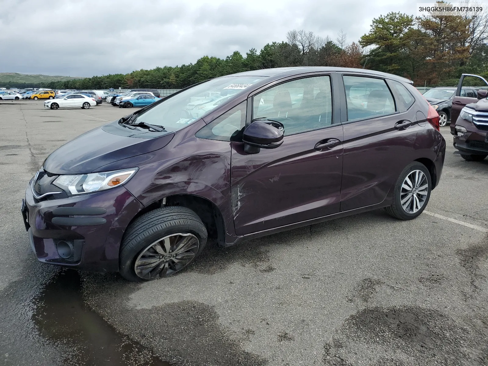 2015 Honda Fit Ex VIN: 3HGGK5H86FM736139 Lot: 64660434