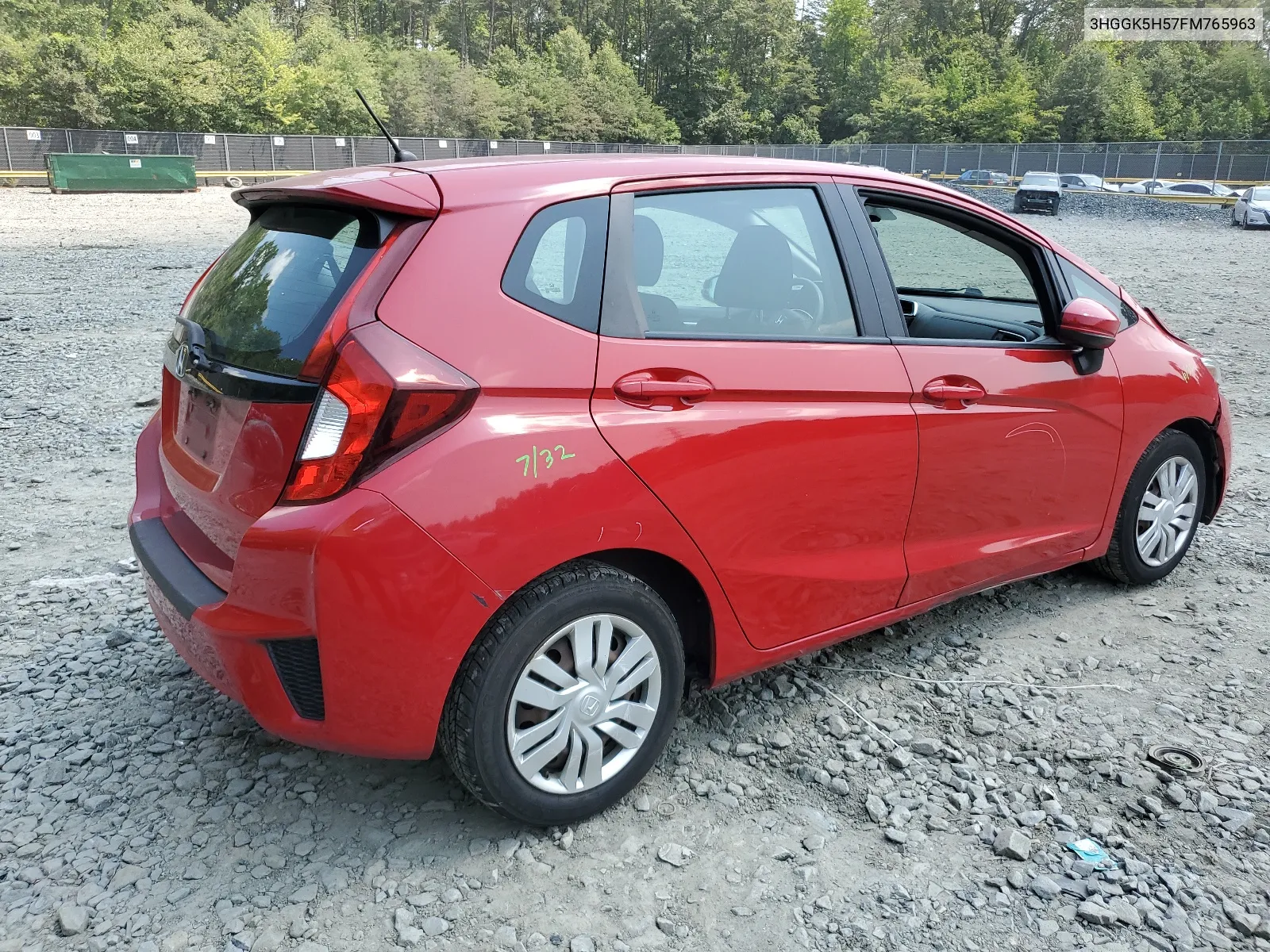 2015 Honda Fit Lx VIN: 3HGGK5H57FM765963 Lot: 65392964