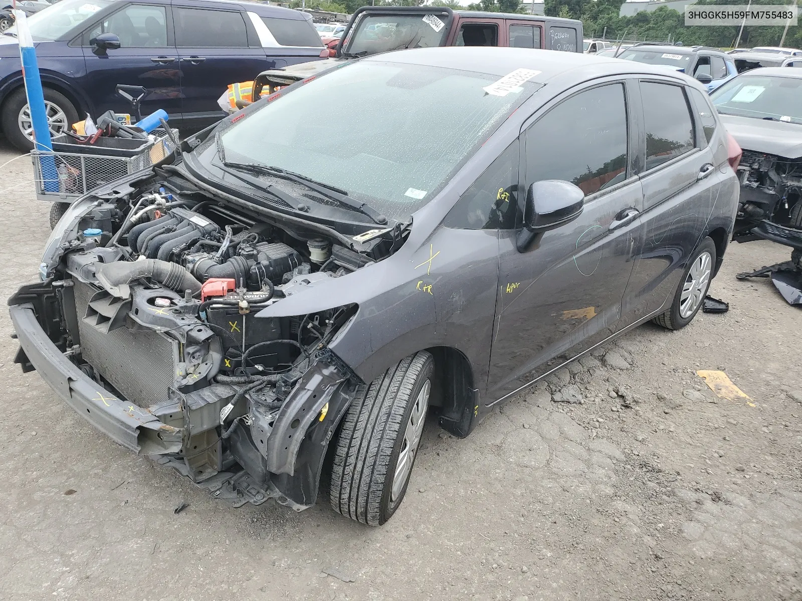 3HGGK5H59FM755483 2015 Honda Fit Lx