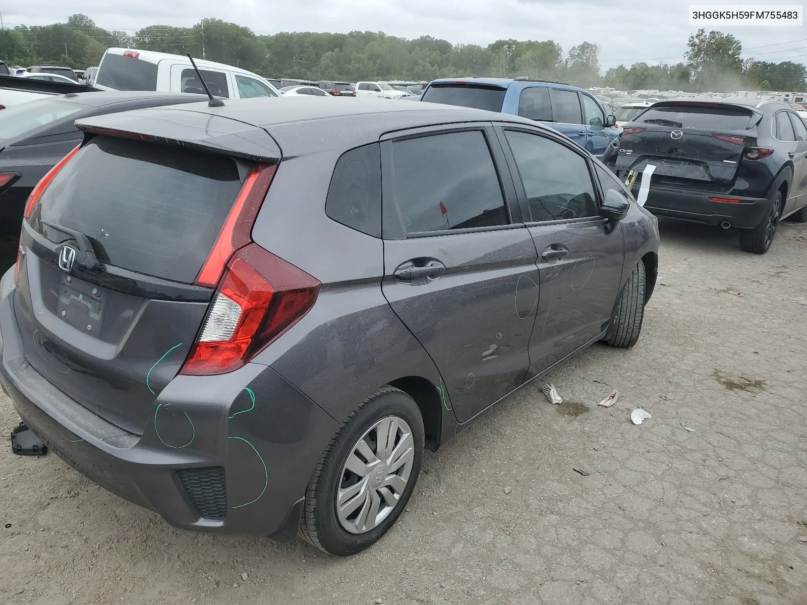 3HGGK5H59FM755483 2015 Honda Fit Lx