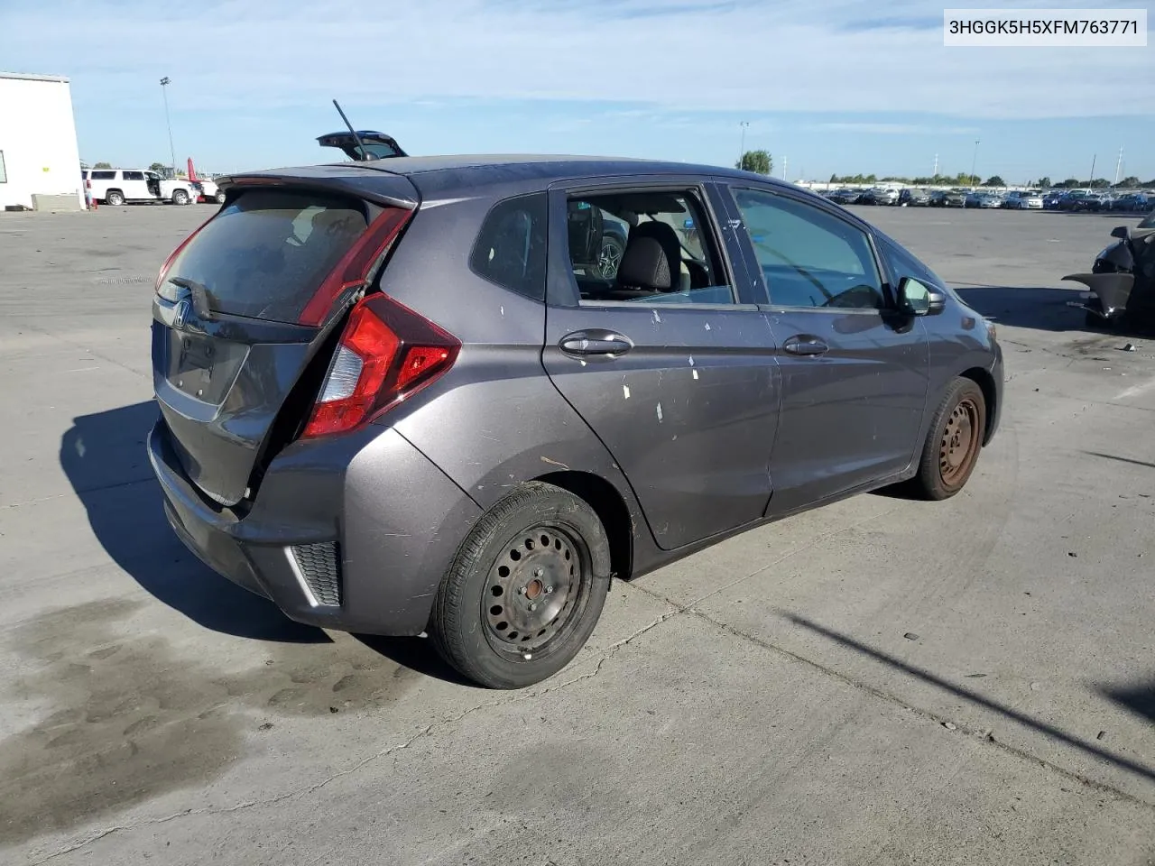 3HGGK5H5XFM763771 2015 Honda Fit Lx