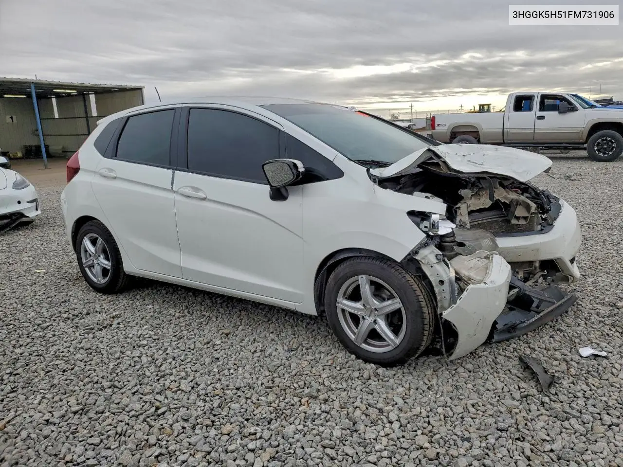 3HGGK5H51FM731906 2015 Honda Fit Lx