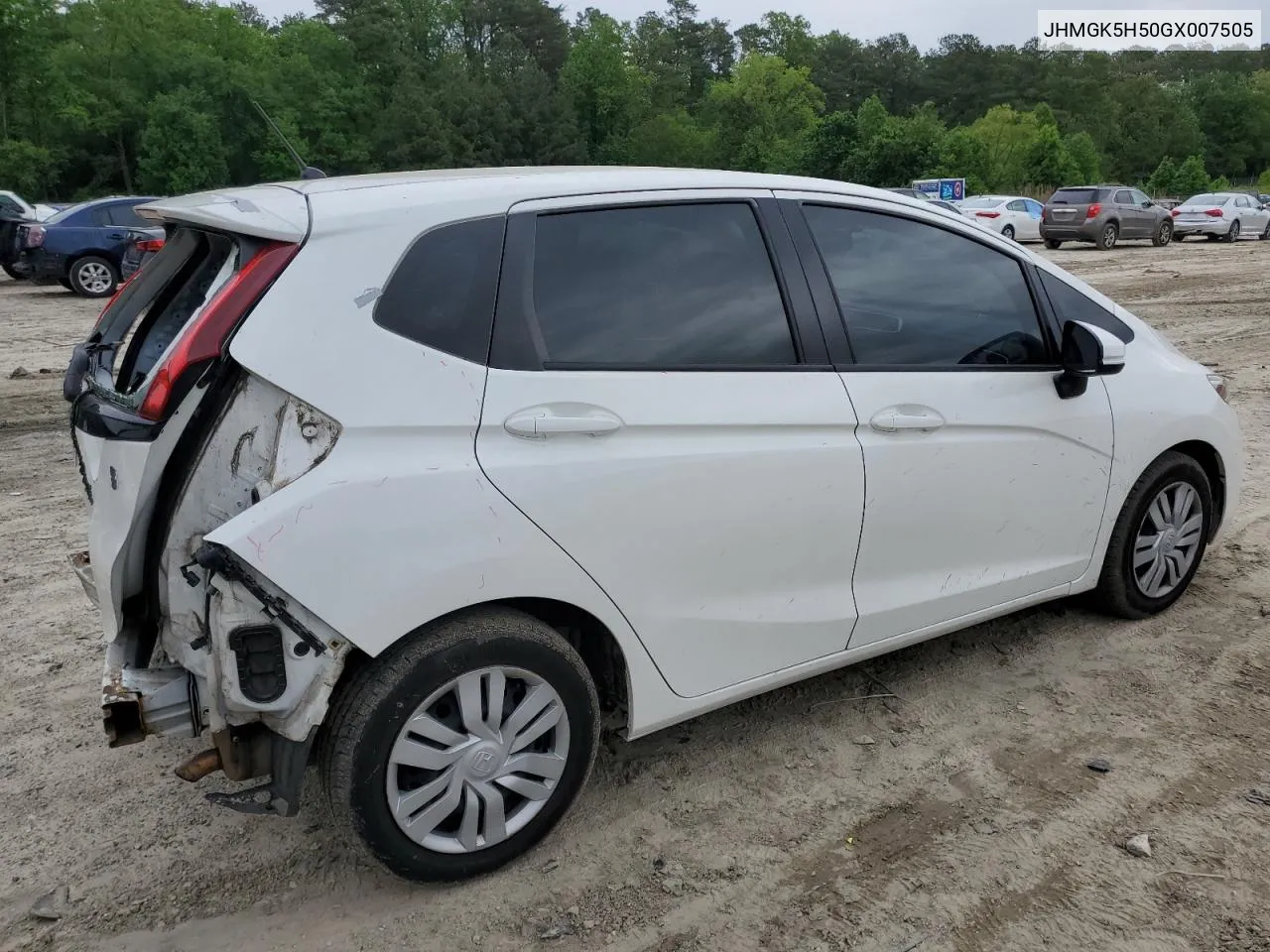 JHMGK5H50GX007505 2016 Honda Fit Lx