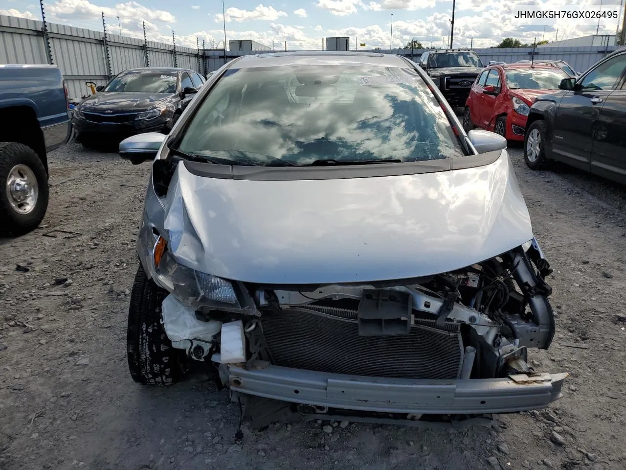 2016 Honda Fit Ex VIN: JHMGK5H76GX026495 Lot: 53372234