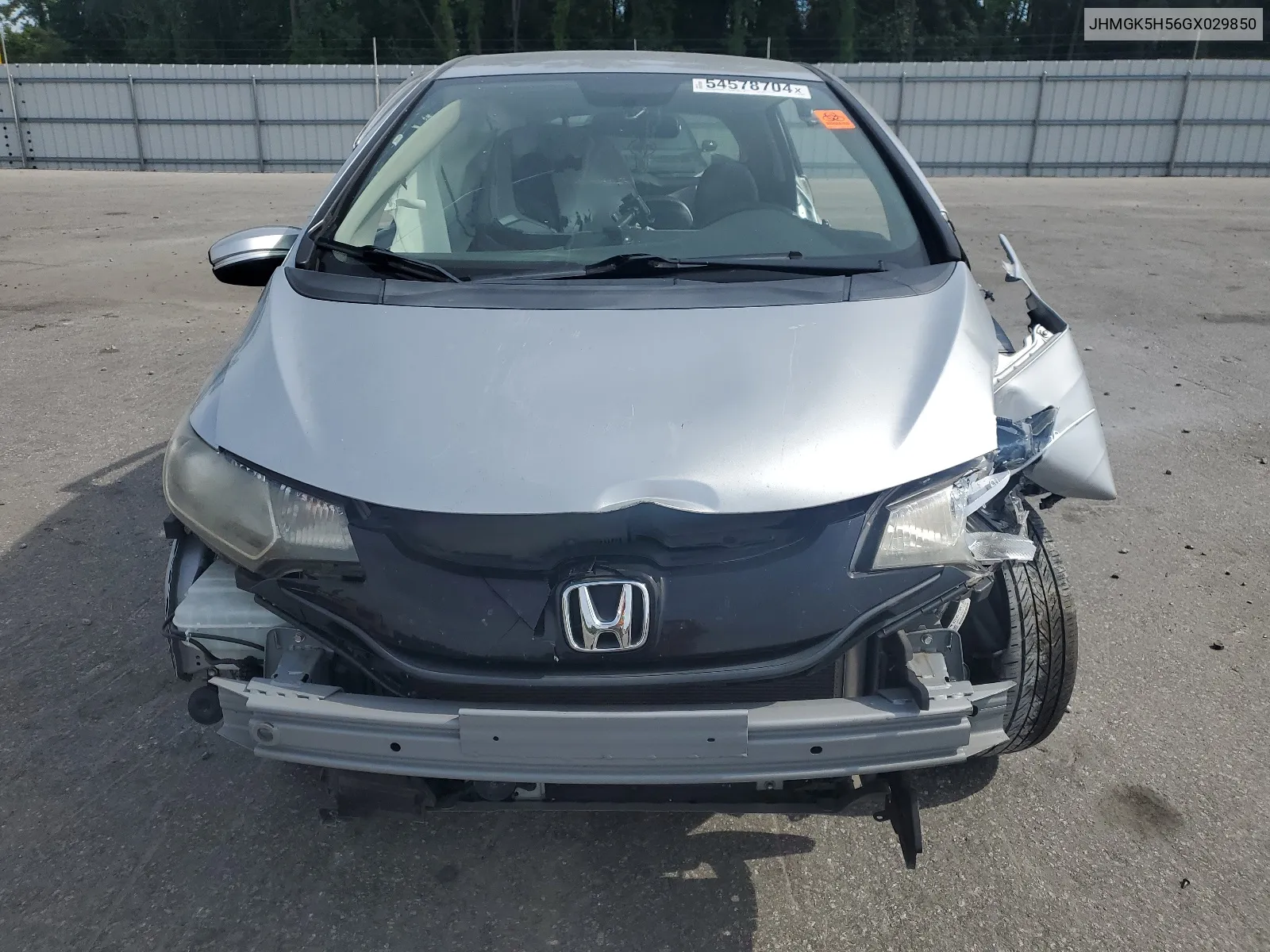 2016 Honda Fit Lx VIN: JHMGK5H56GX029850 Lot: 54578704