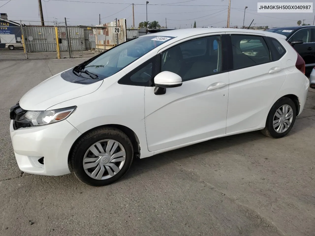 2016 Honda Fit Lx VIN: JHMGK5H50GX040987 Lot: 61334864