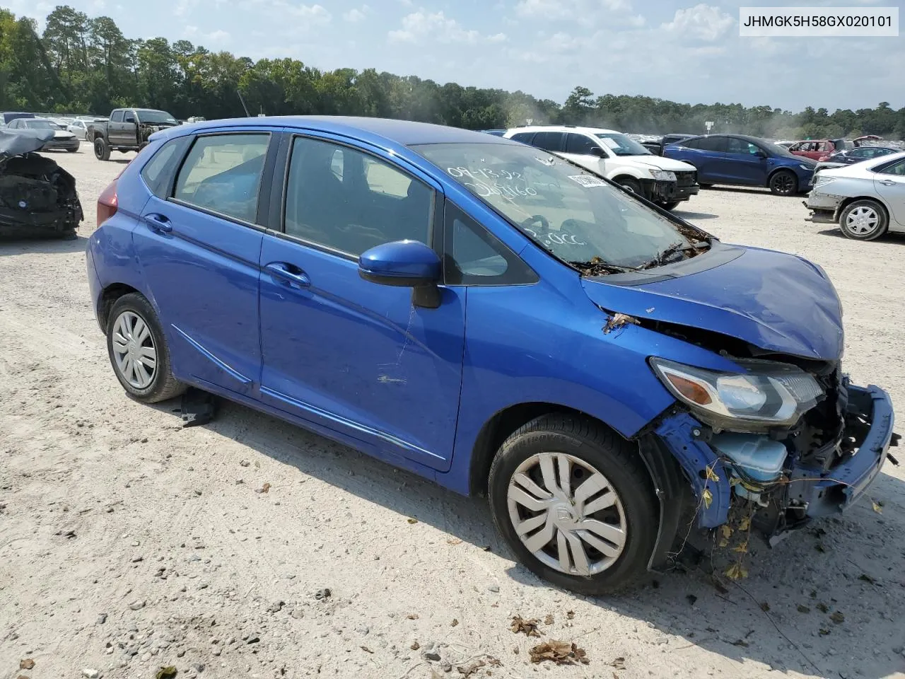 2016 Honda Fit Lx VIN: JHMGK5H58GX020101 Lot: 62104883