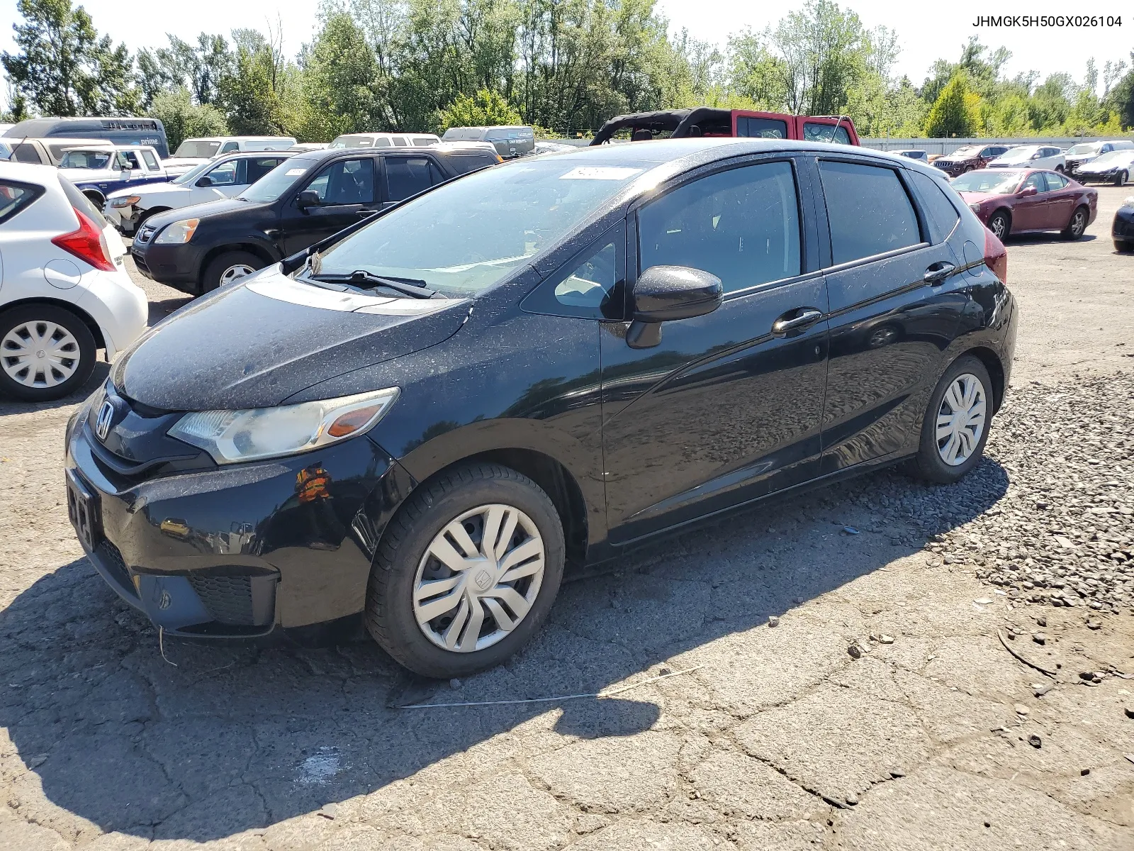 2016 Honda Fit Lx VIN: JHMGK5H50GX026104 Lot: 64056754