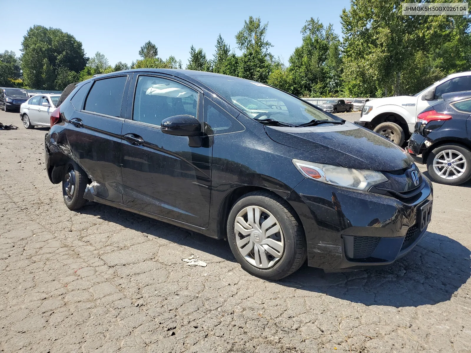 2016 Honda Fit Lx VIN: JHMGK5H50GX026104 Lot: 64056754