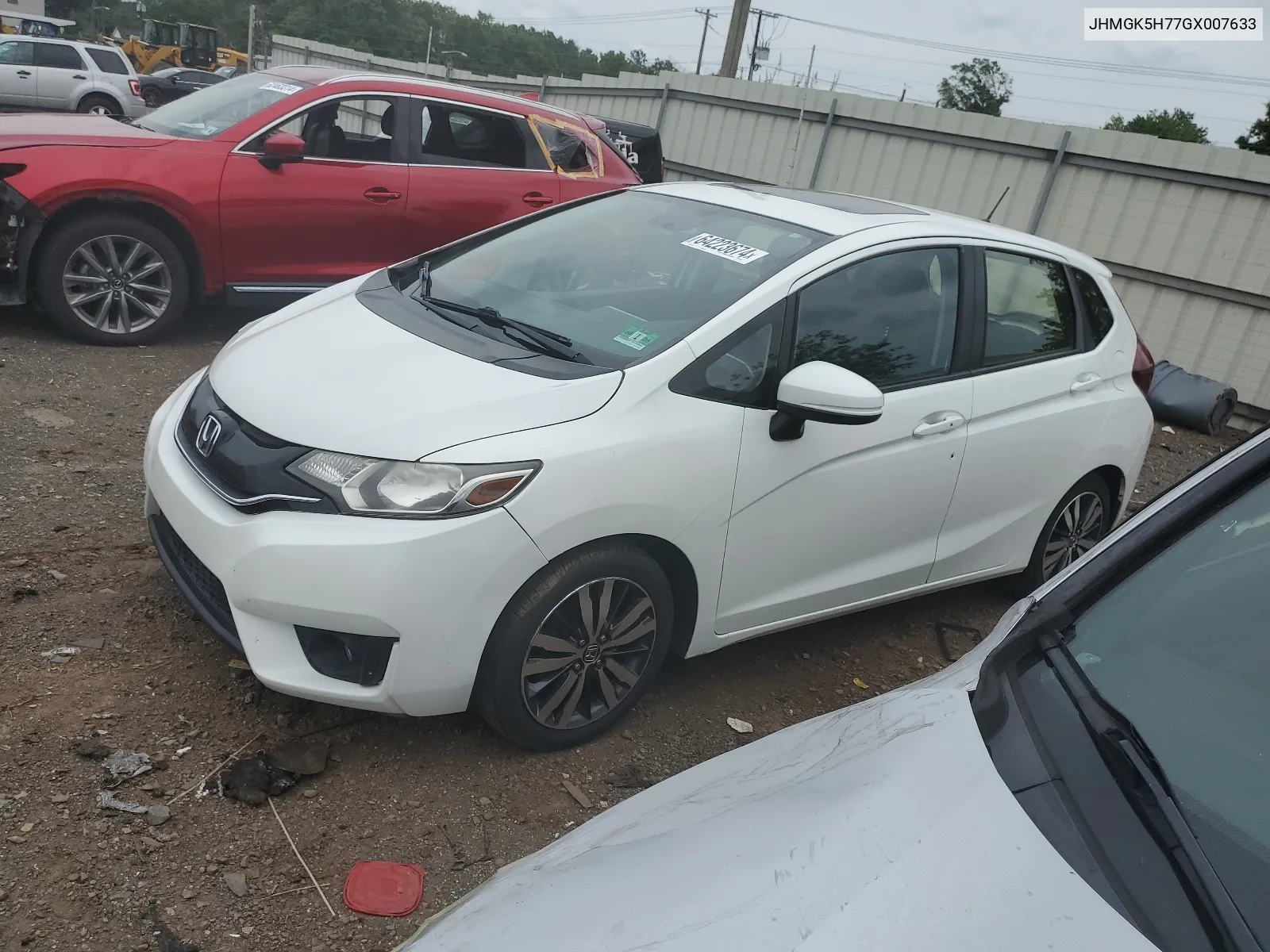 JHMGK5H77GX007633 2016 Honda Fit Ex