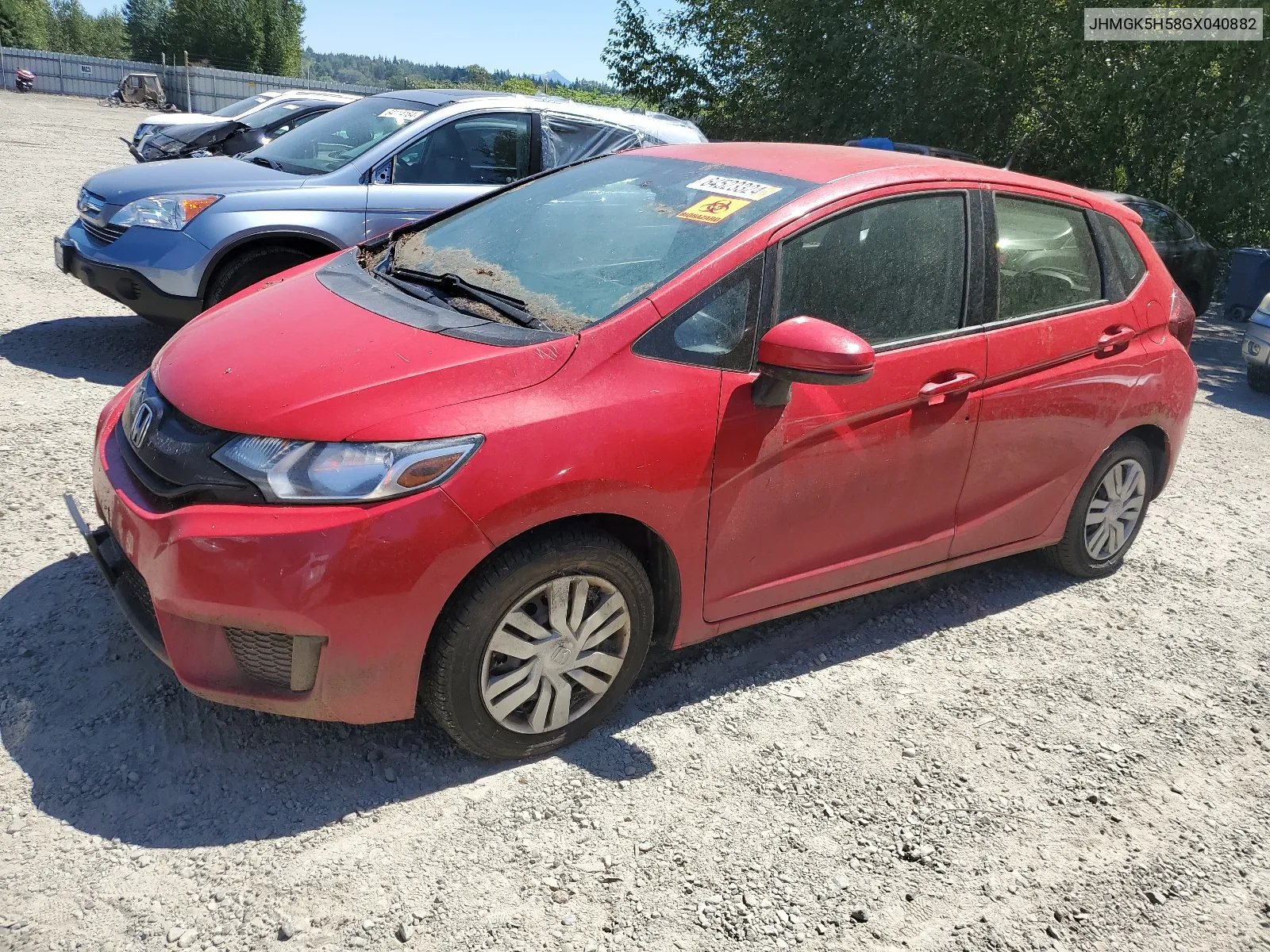 JHMGK5H58GX040882 2016 Honda Fit Lx