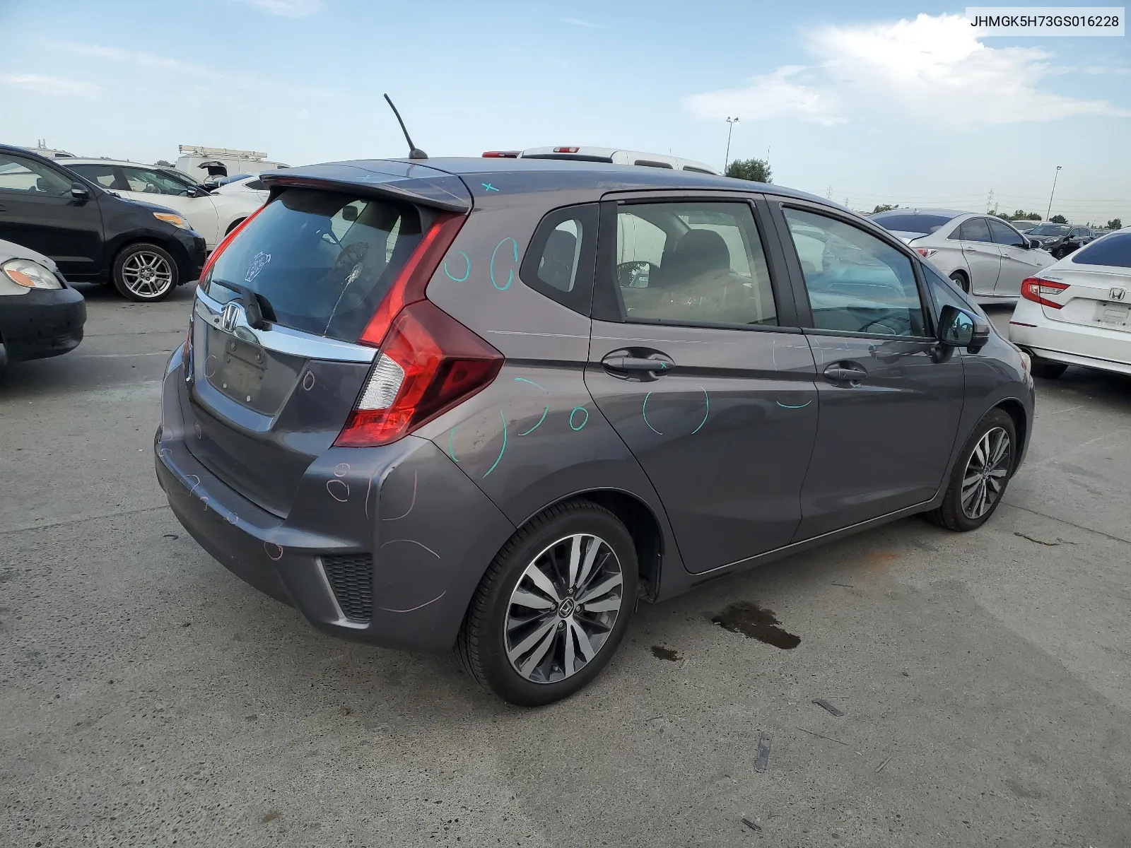 2016 Honda Fit Ex VIN: JHMGK5H73GS016228 Lot: 65156784