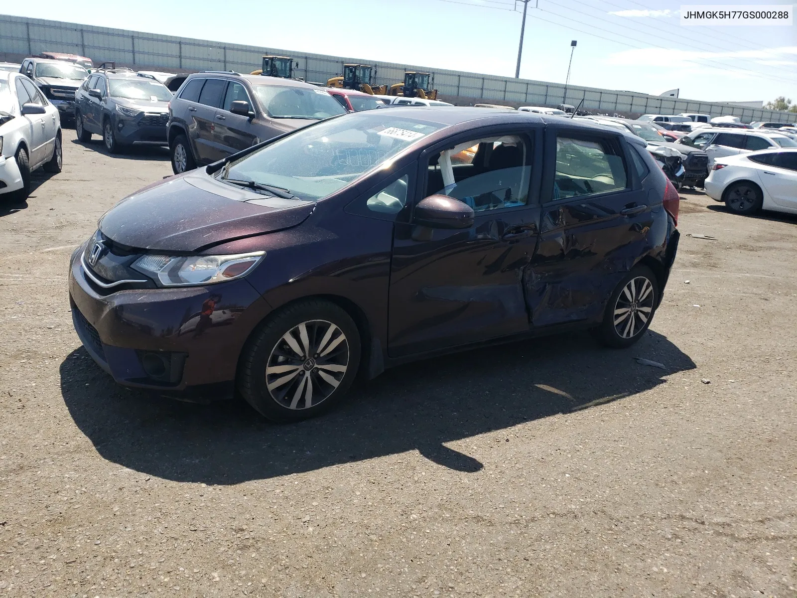 JHMGK5H77GS000288 2016 Honda Fit Ex