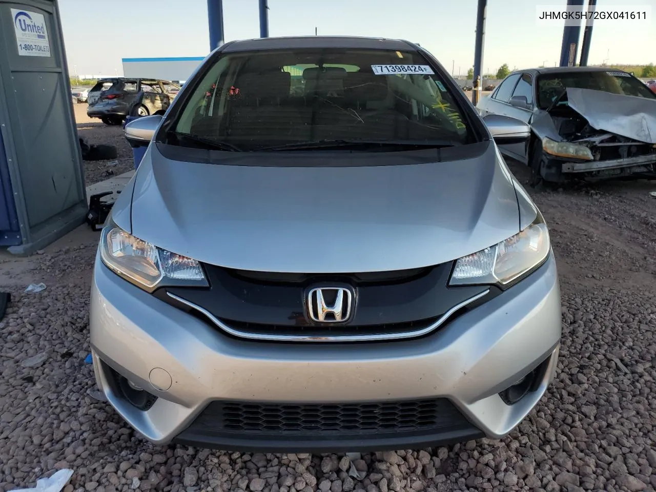 2016 Honda Fit Ex VIN: JHMGK5H72GX041611 Lot: 71398424