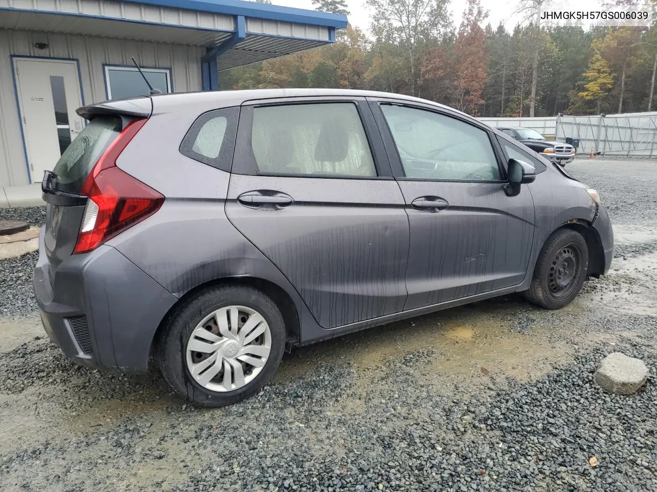 JHMGK5H57GS006039 2016 Honda Fit Lx