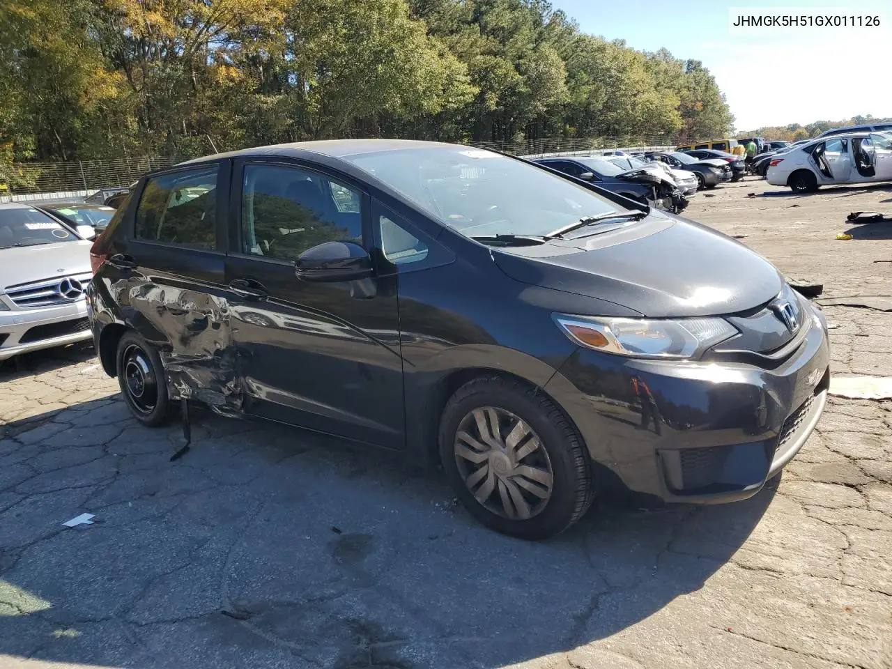 JHMGK5H51GX011126 2016 Honda Fit Lx