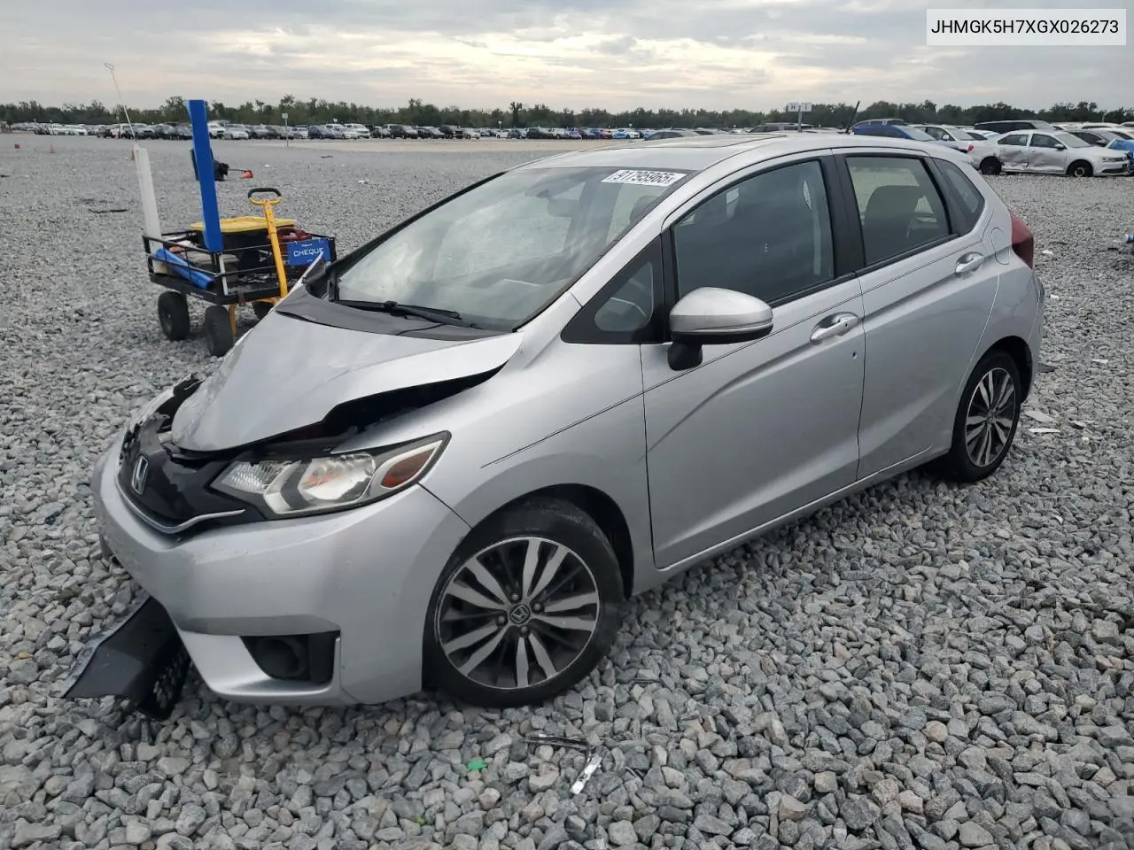 JHMGK5H7XGX026273 2016 Honda Fit Ex