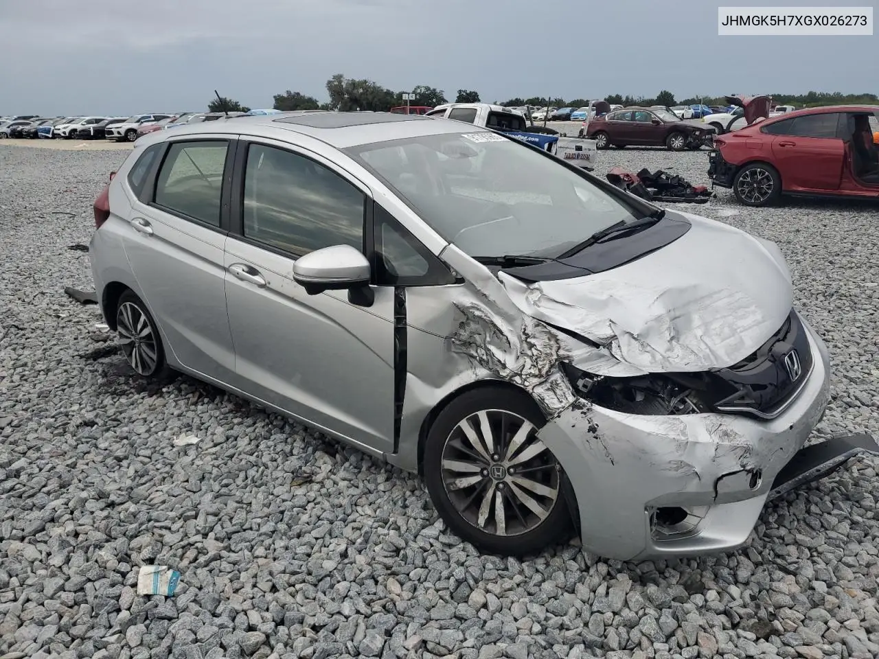 JHMGK5H7XGX026273 2016 Honda Fit Ex